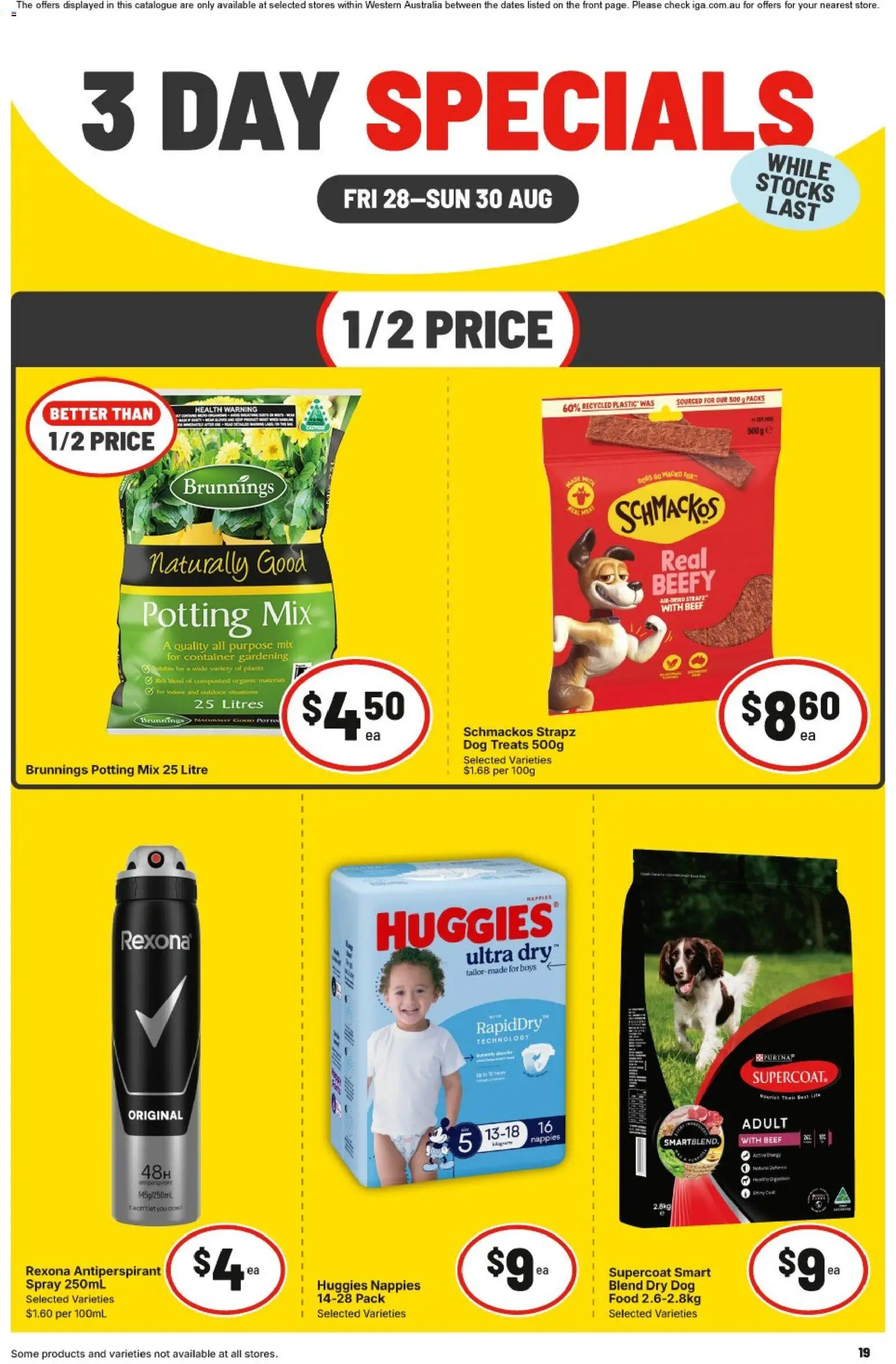 IGA catalogue - valid from 28/08/2026 | Page: 3 | Products: Food, Beef, Nappies, Weed
