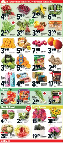 Preview of Metro weekly flyer - Québec from shop Metro valid from Jul 9, 2026 | Page: 5 | Products: Strawberries, Salad, Oranges, Tomatoes