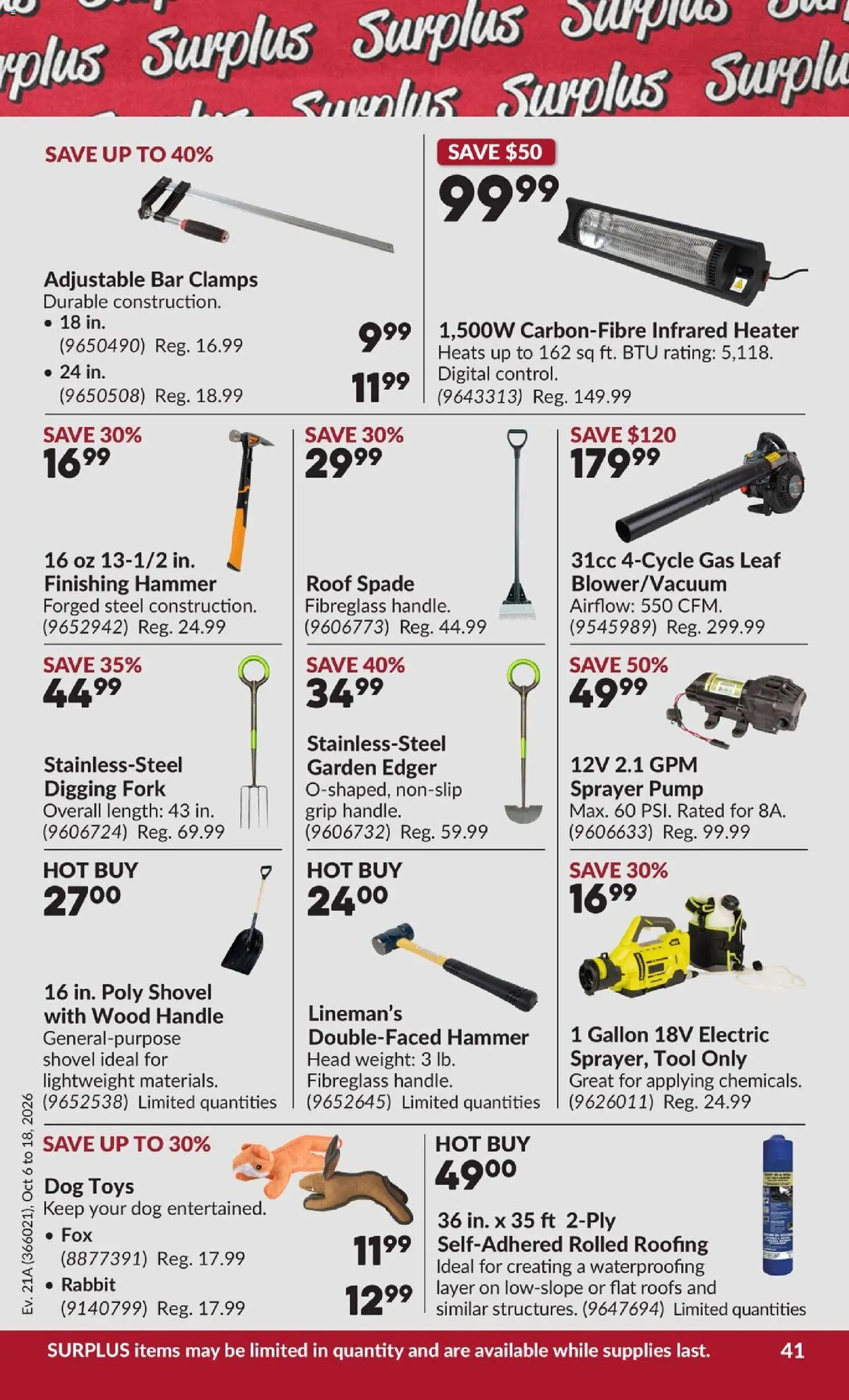 Princess Auto flyer valid from Oct 6, 2026 | Page: 47 | Products: Rabbit, Toys