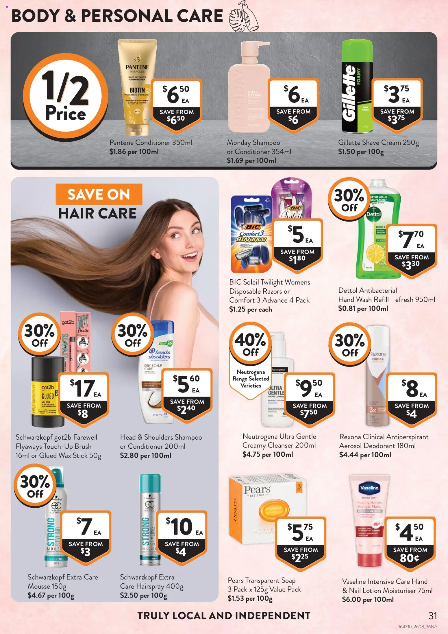 Foodworks catalogue - valid from 26/08/2026 | Page: 31 | Products: Soap, Antiperspirant, Cream, Mousse