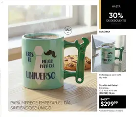Vista previa de Taza Día del Padre*, Cerámica. 12.5 x 8.5 x 9.5 cm (200248) 24 pts, nuevo folleto de la tienda, válido en México a partir del 08.05.2026 | Página: 23