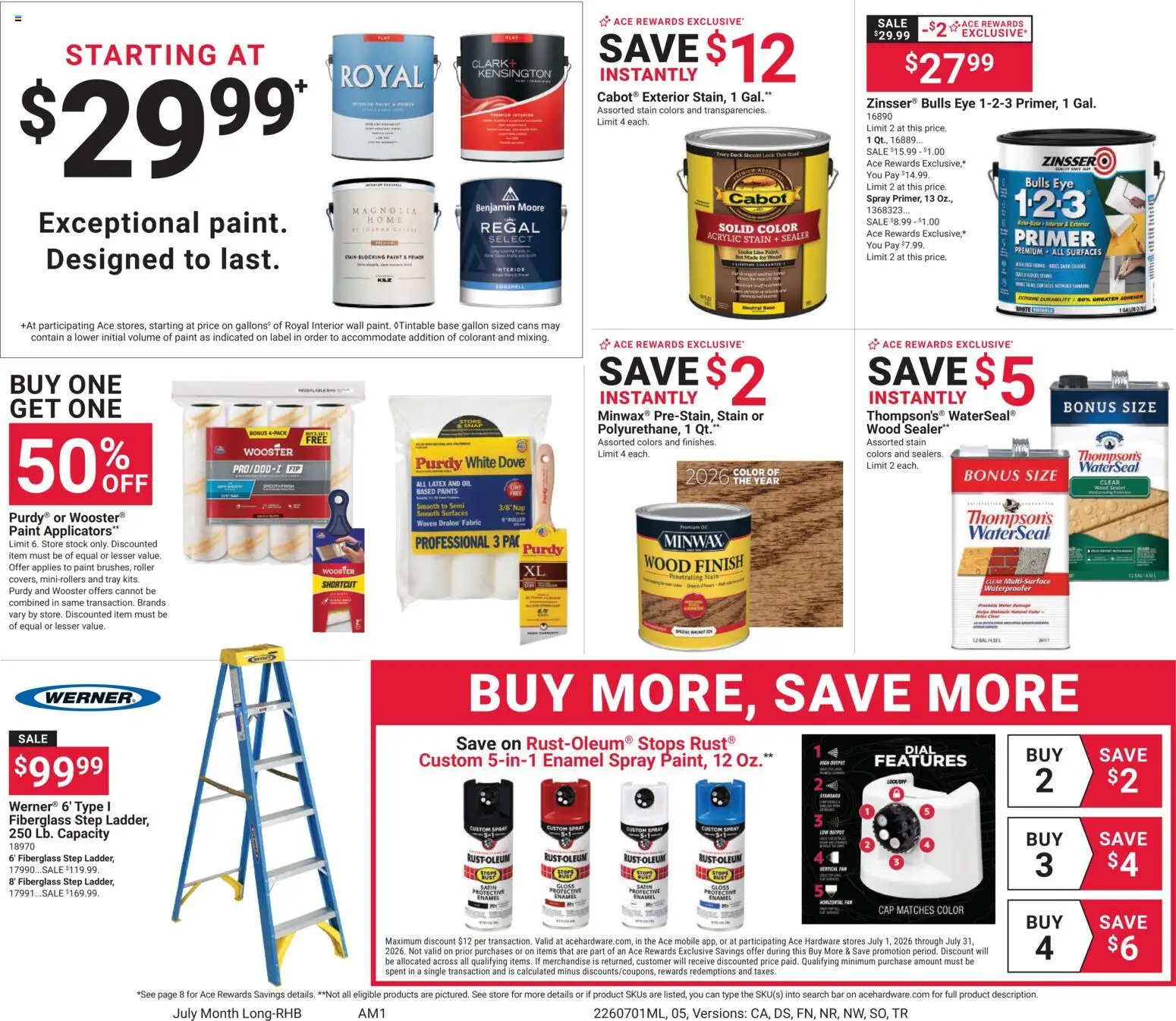 ACE Hardware Weekly Ad - valid from 07/01/2026 | Page: 5 | Products: Acrylic, Cap