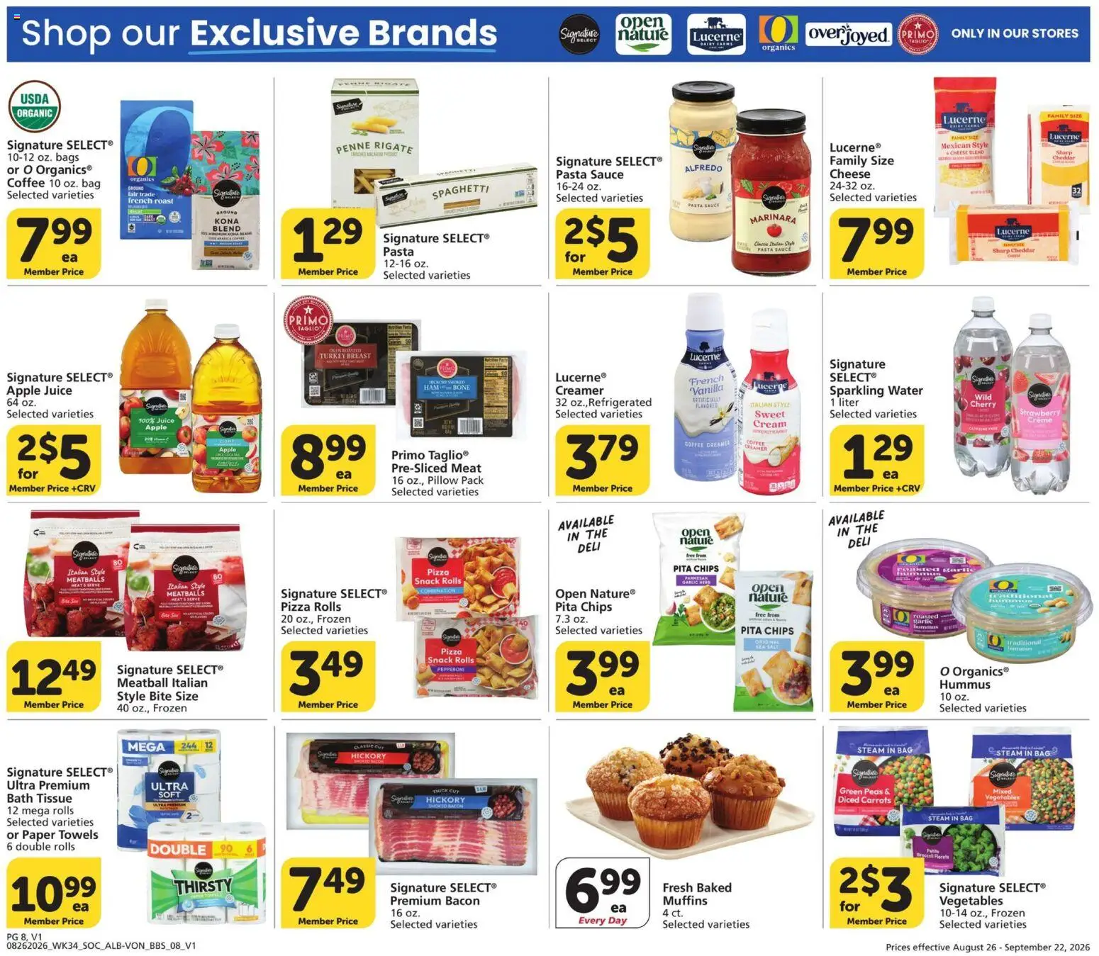 Vons Big Book of Savings - valid from 08/26/2026 | Page: 8 | Products: Sauce, Bag, Oven, Hummus