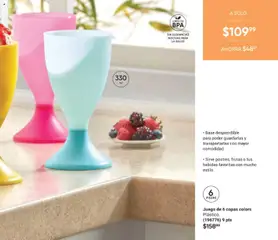 Vista previa de Juego de 6 copas colors Plástico., Juego de 6 copas colors Plástico., nuevo folleto de la tienda, válido en México a partir del 10/07/2026 | Página: 177 | Productos: Juego