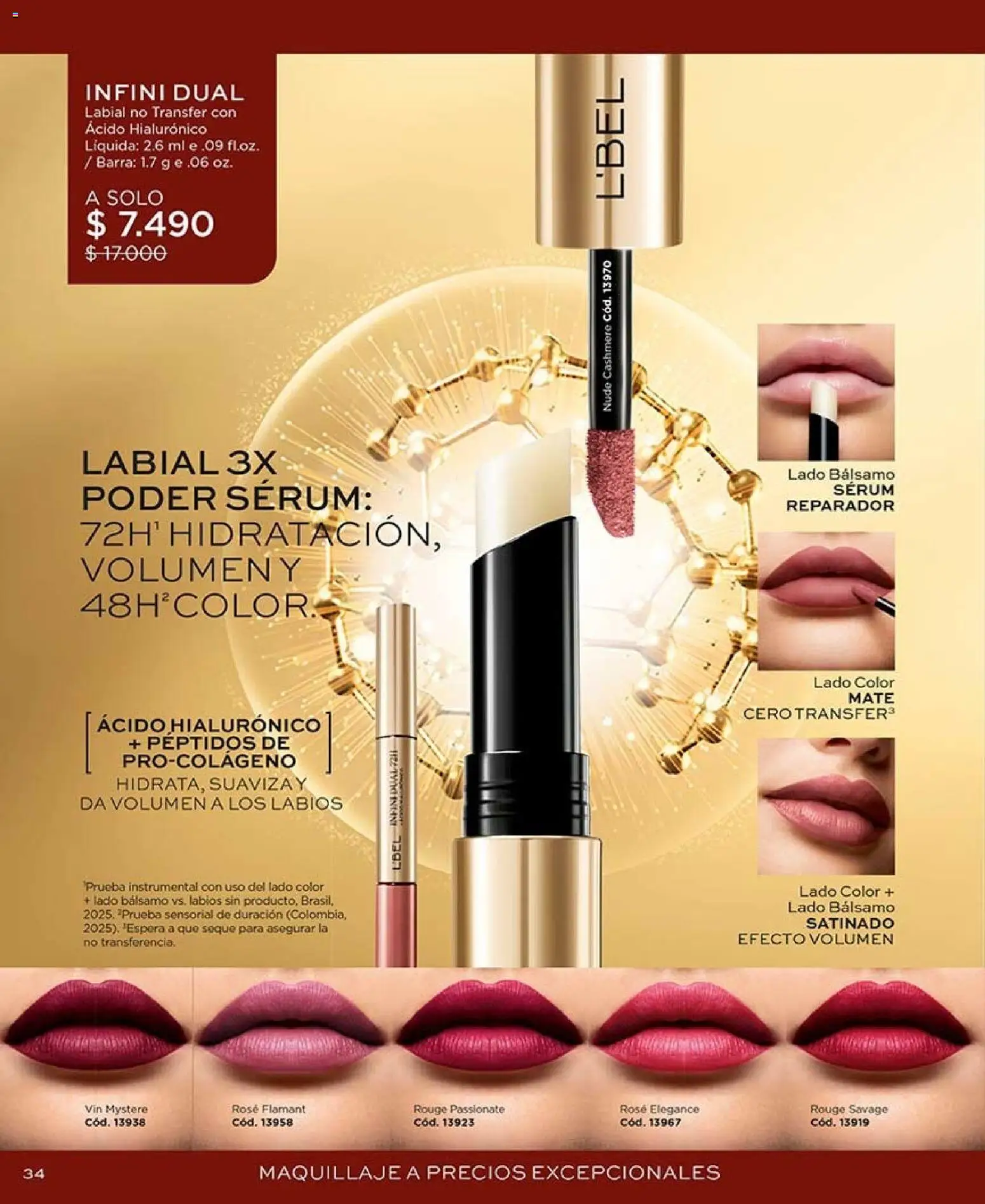 Catálogo L'Bel Campaña 15 │ válido desde el 06.09.2026 | Página: 34 | Productos: Bálsamo, Maquillaje, Mate, Serum