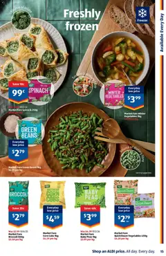 Preview of Aldi catalogue Special Buys - valid from 01/07/2026 | Page: 15 | Products: Spinach, Vegetables, Cauliflower, Freezer