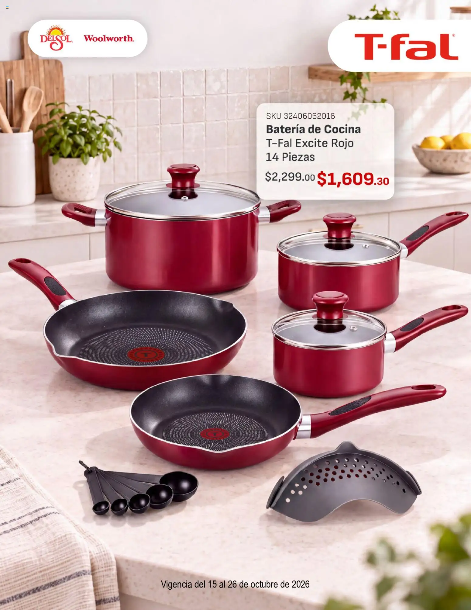 Nuevas ofertas de Del Sol y Woolworth válidas en toda la República Mexicana desde el 15/10/2026. ¡Encuentra las mejores ofertas en Del Sol y Woolworth catálogo Lo Mejor de T-Fal! | Página: 6