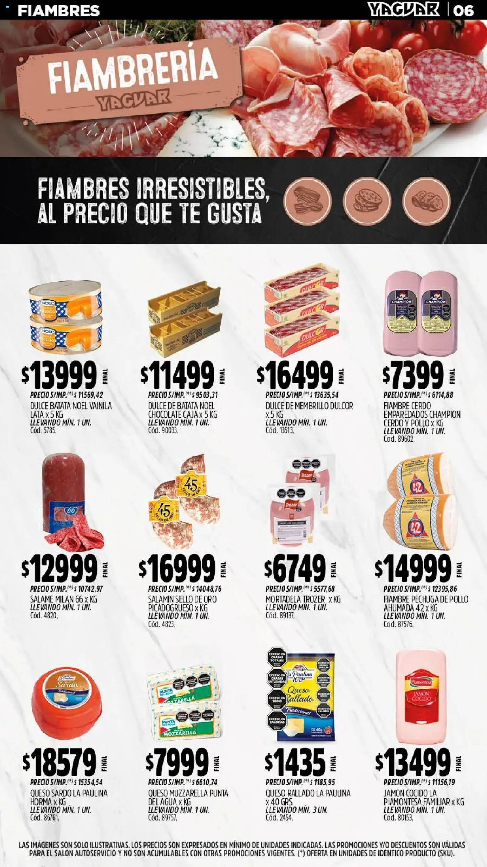 Yaguar catálogo │ válido desde el 11.05.2026 | Página: 7 | Productos: Jamón cocido, Muzzarella, Salame, Cerdo