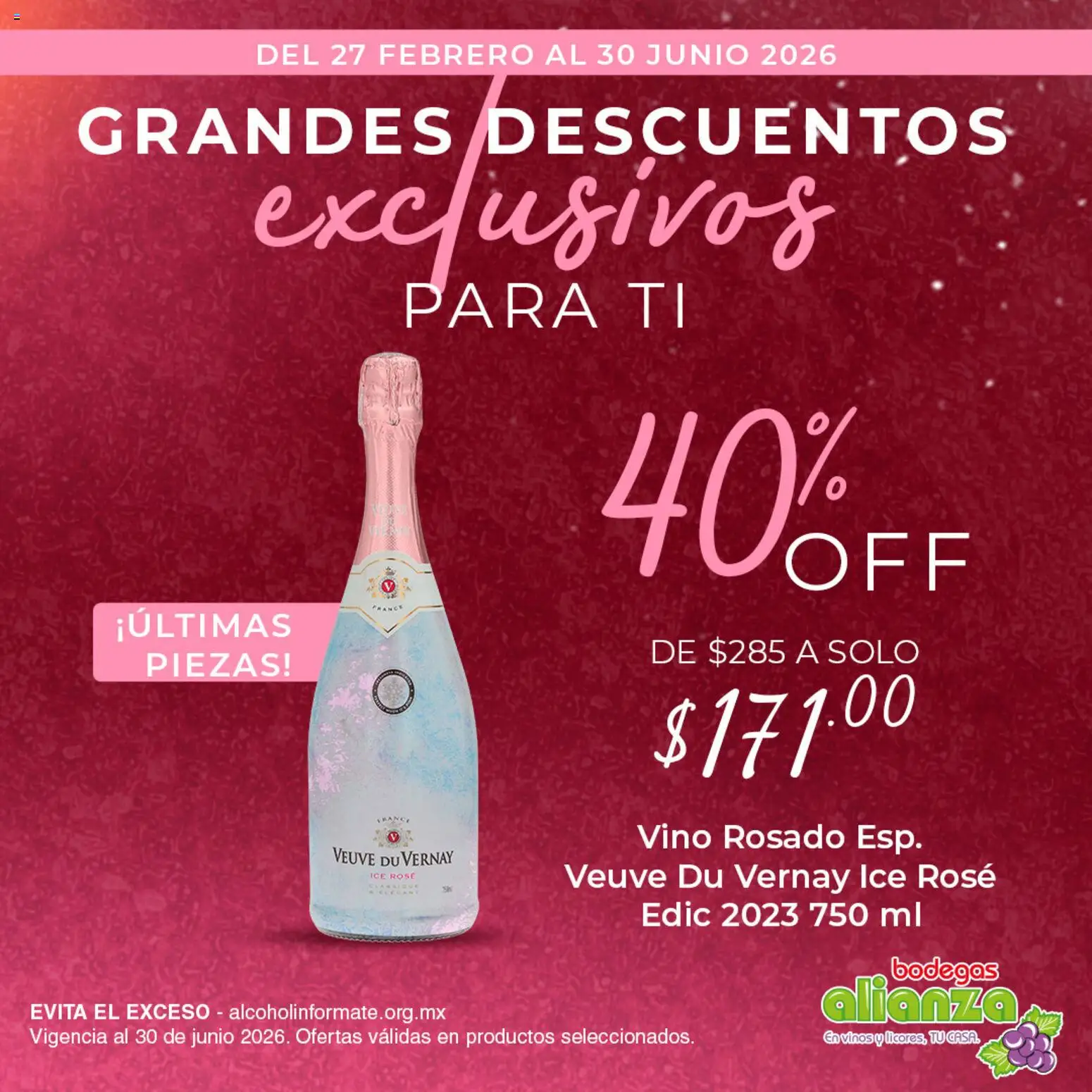Nuevas ofertas de Bodegas Alianza válidas en toda la República Mexicana desde el 27.02.2026. ¡Encuentra las mejores ofertas en Bodegas Alianza catálogo Grandes descuentos exclusivos! | Página: 2 | Productos: Vino