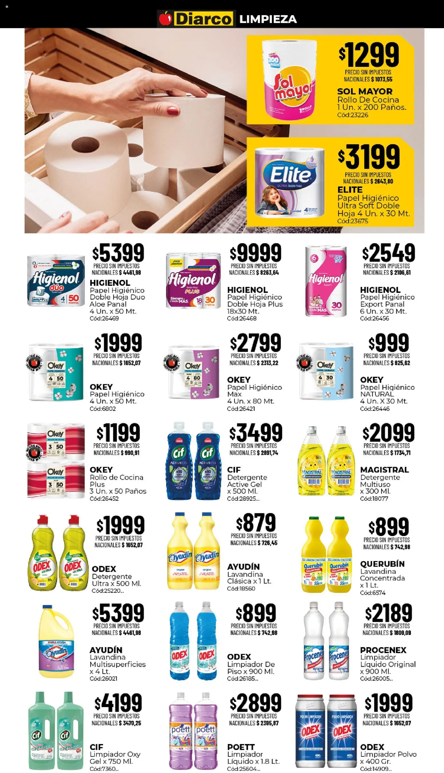 Diarco ofertas │ válido desde el 24/08/2026 | Página: 16 | Productos: Papel higiénico, Lavandina, Pollo, Polvo