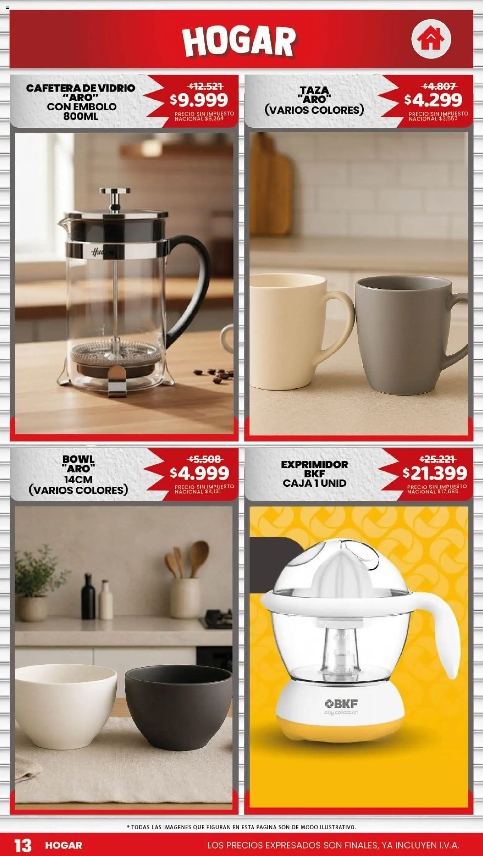 Makro Ofertas ALCANZA │ válido desde el 16.04.2026 | Página: 13 | Productos: Cafetera, Exprimidor, Caja, Taza