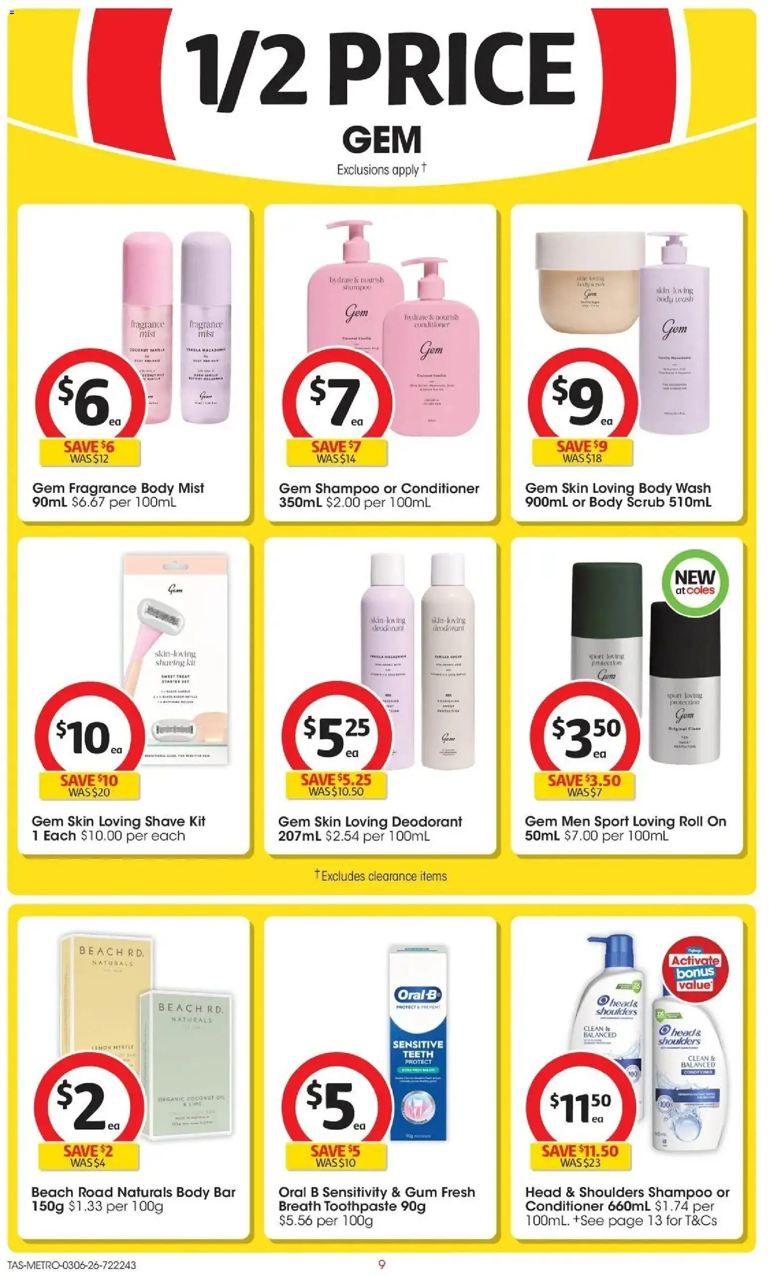 Coles catalogue - valid from 02.06.2026 | Page: 9 | Products: Conditioner, Scrub, Gum, Body scrub