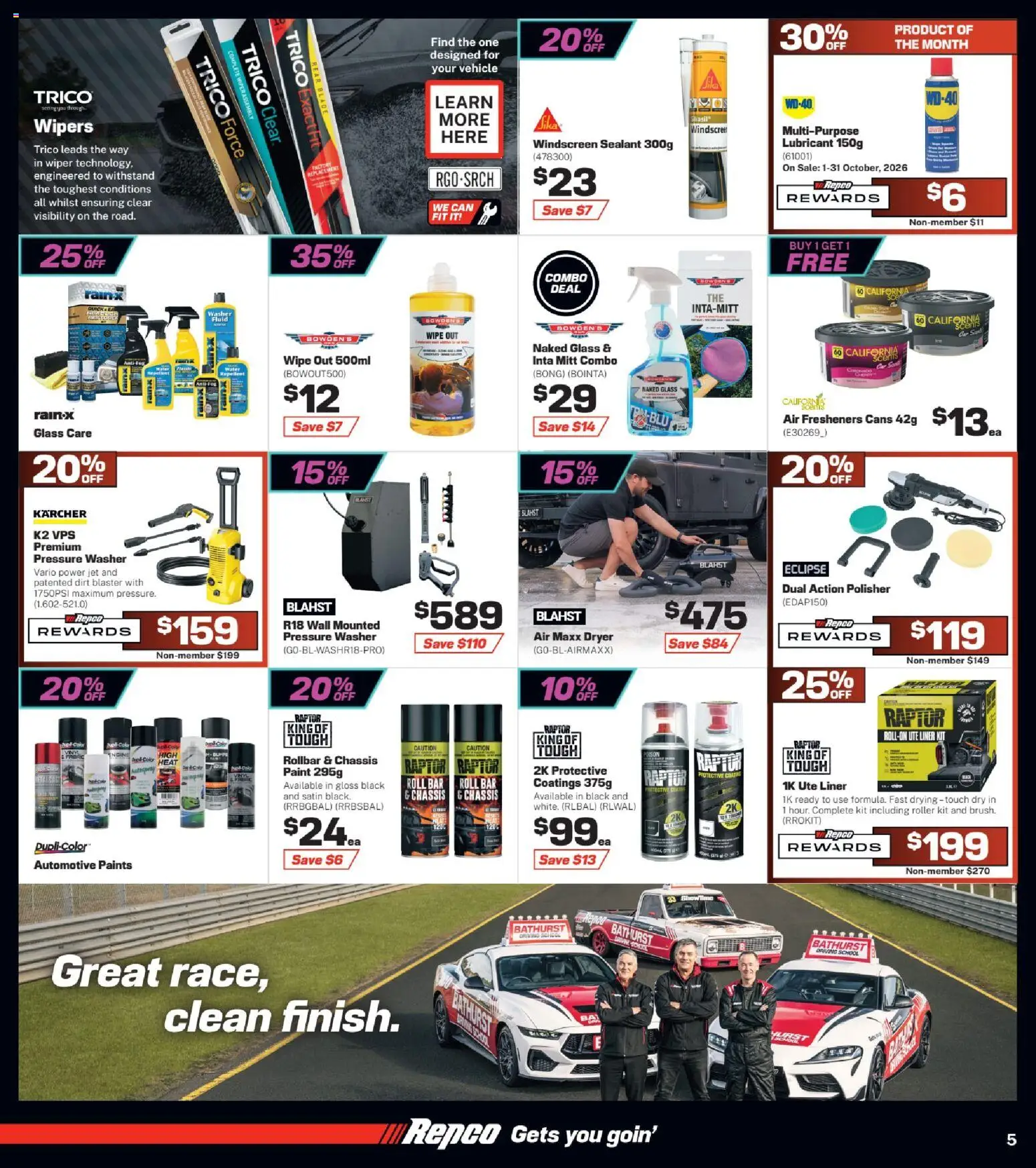 Repco catalogue - valid from 30/09/2026 | Page: 5 | Products: Water, Lubricant, Multipurpose, Washer