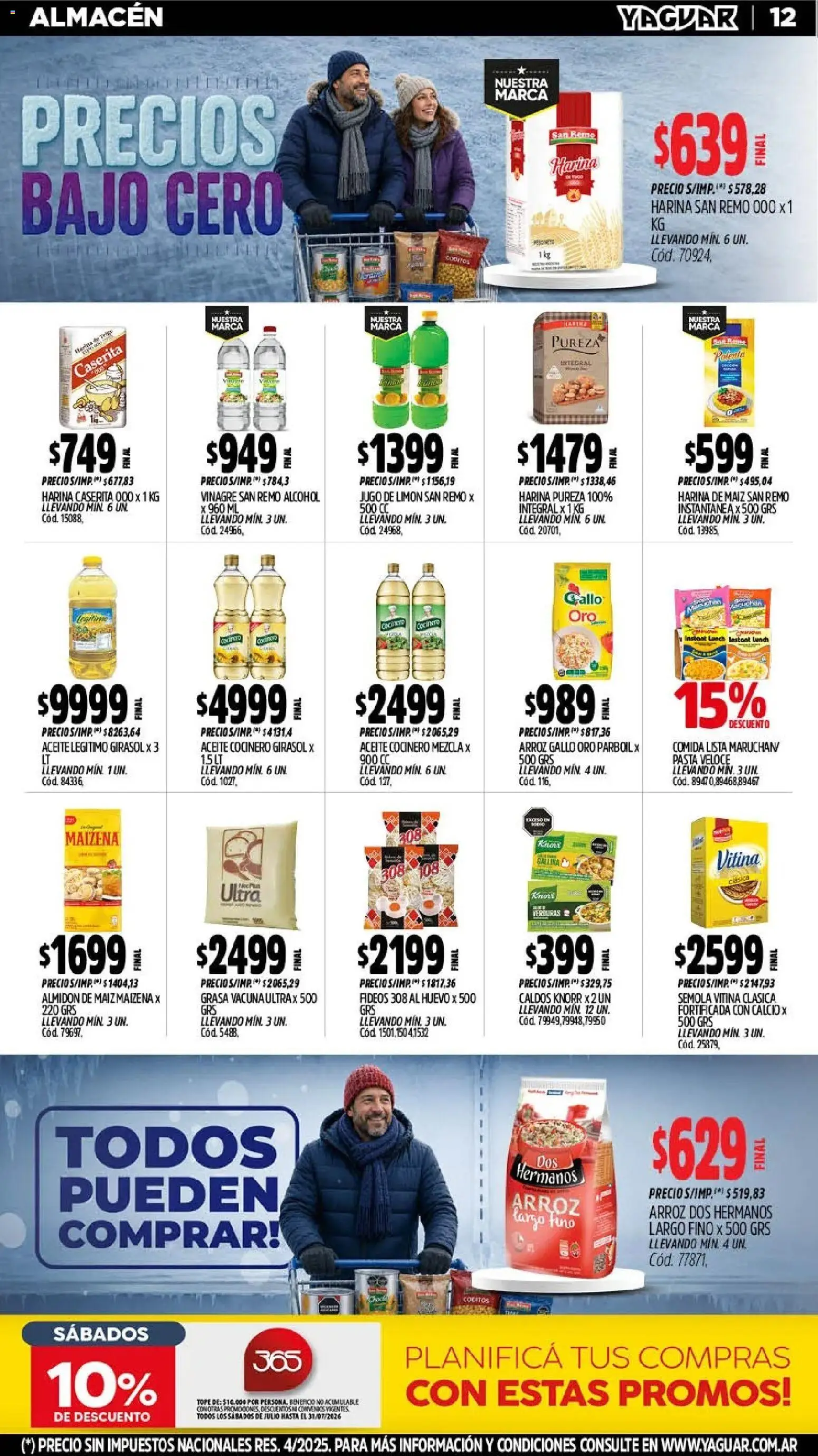 Yaguar - Oferta semanal Buenos Aires │ válido desde el 27/07/2026 | Página: 13 | Productos: Harina, Limón, Arroz, Pasta
