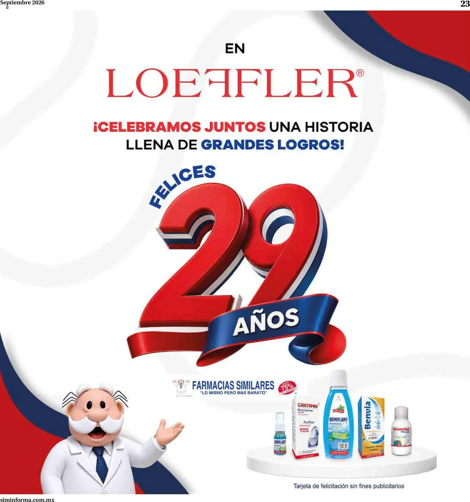 Nuevas ofertas de Farmacias Similares válidas en toda la República Mexicana desde el 01/09/2026. ¡Encuentra las mejores ofertas en Farmacias Similares catálogo! | Página: 23