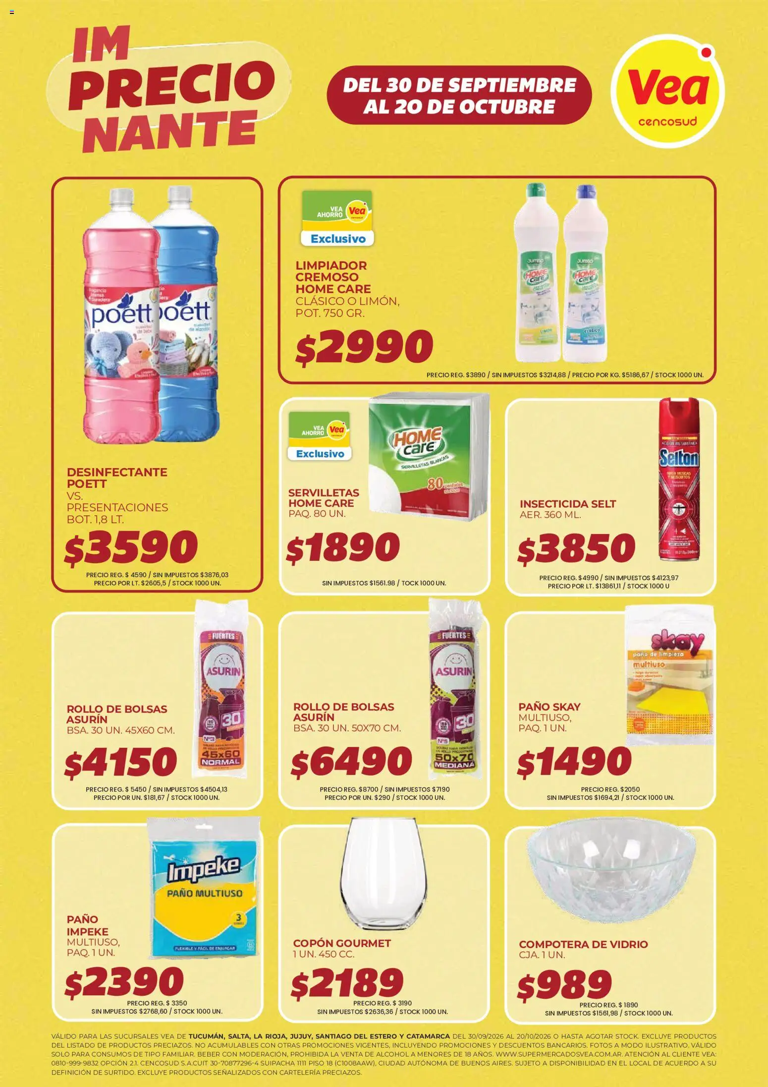 Vea - Ofertas │ válido desde el 30/09/2026 | Página: 15 | Productos: Desinfectante, Insecticida, Compotera, Alcohol