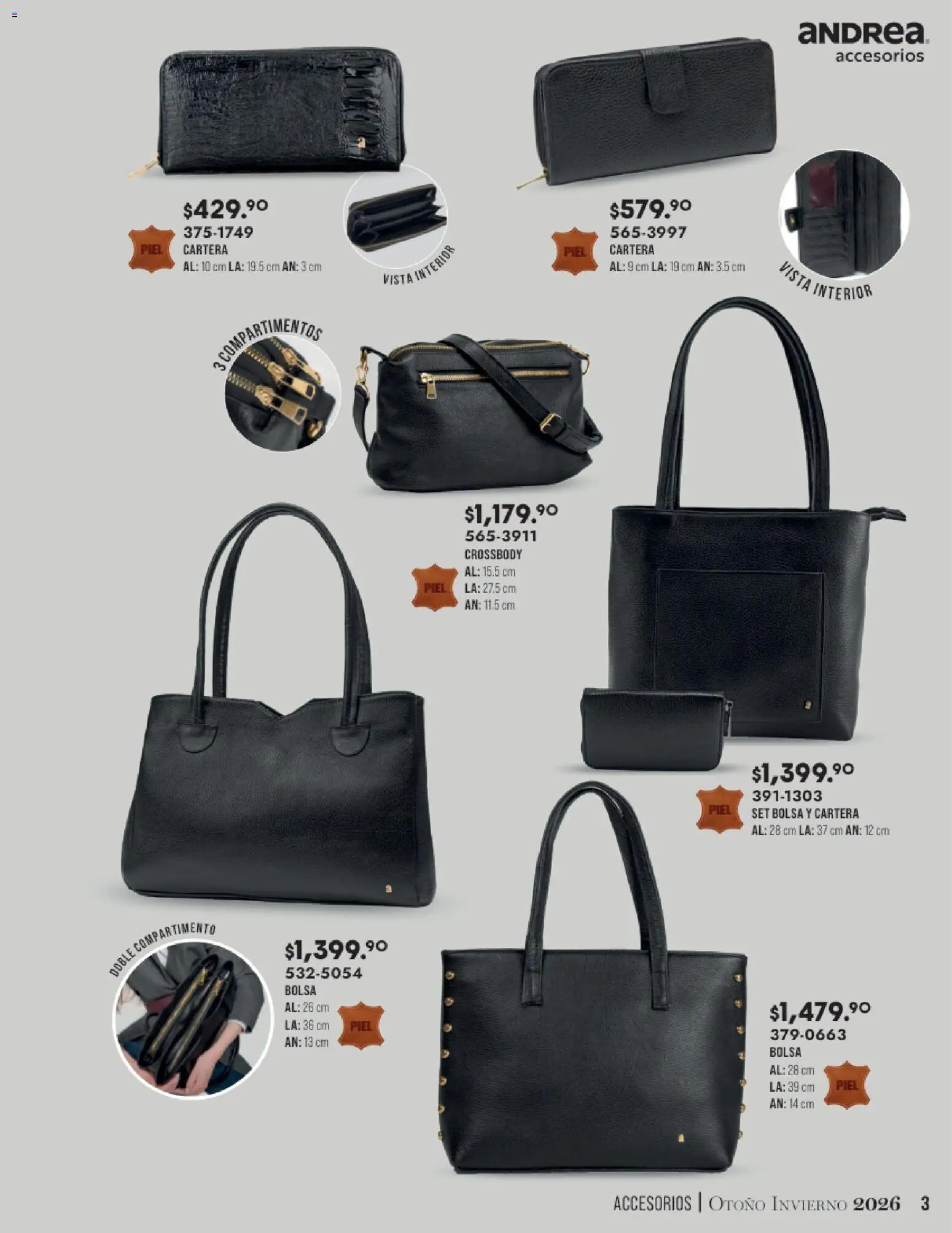 Nuevas ofertas de Andrea válidas en toda la República Mexicana desde el 23/08/2026. ¡Encuentra las mejores ofertas en Andrea catálogo Accesorios para todos! | Página: 3