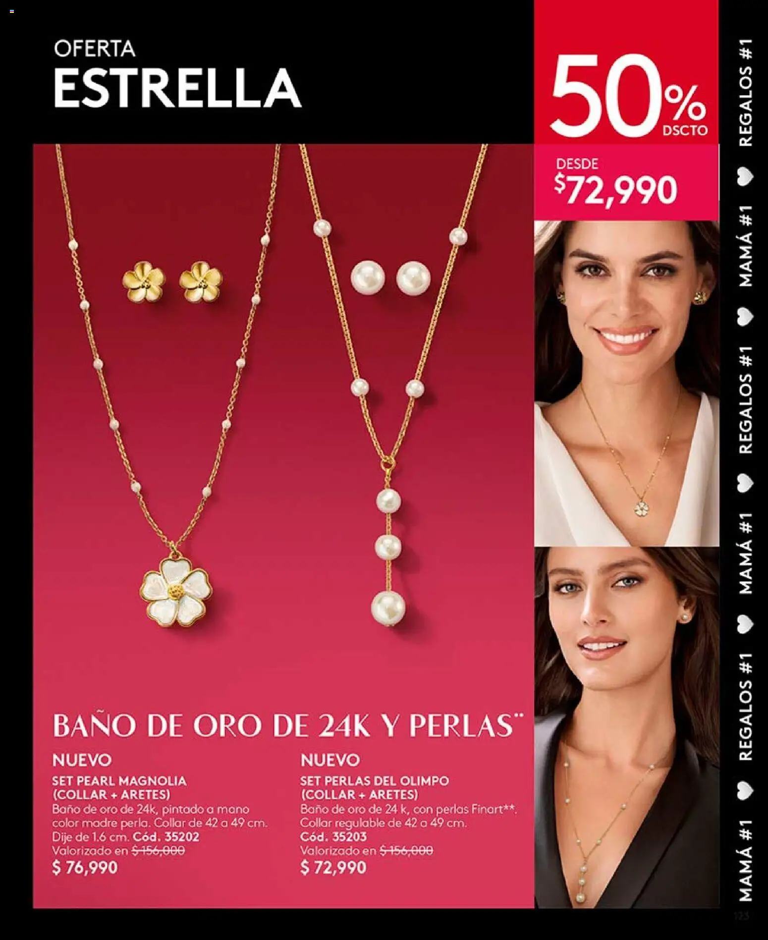 Ésika revista - valida desde el 24.04.2026 | Página: 135 | Productos: Aretes, Baño, Collar, Dije
