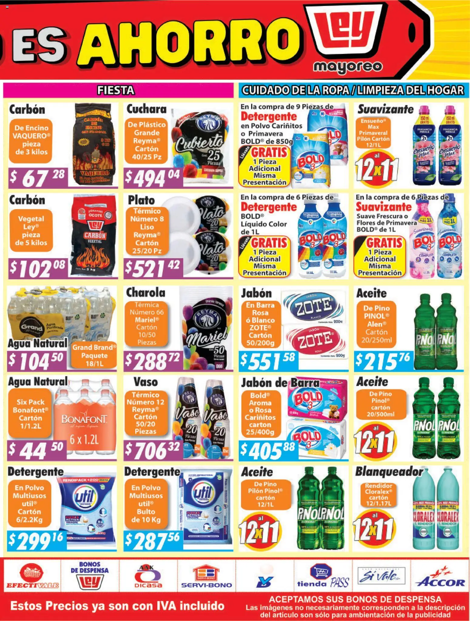 Nuevas ofertas de Casa Ley válidas en toda la República Mexicana desde el 15.06.2026. ¡Encuentra las mejores ofertas en Casa Ley folleto Durango! | Página: 4 | Productos: Agua, Suavizante, Ropa, Polvo