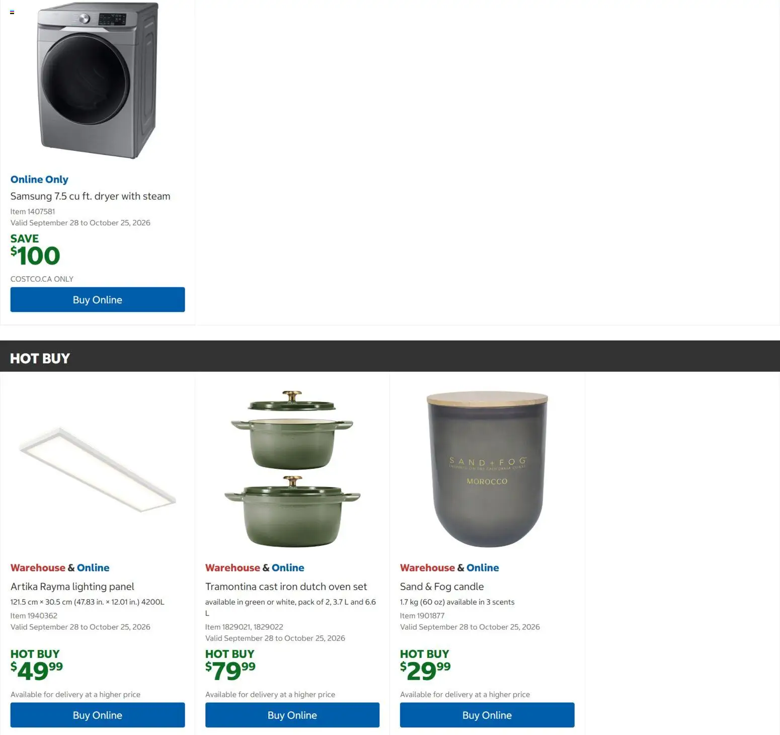 Costco flyer valid from Sep 28, 2026 | Page: 6