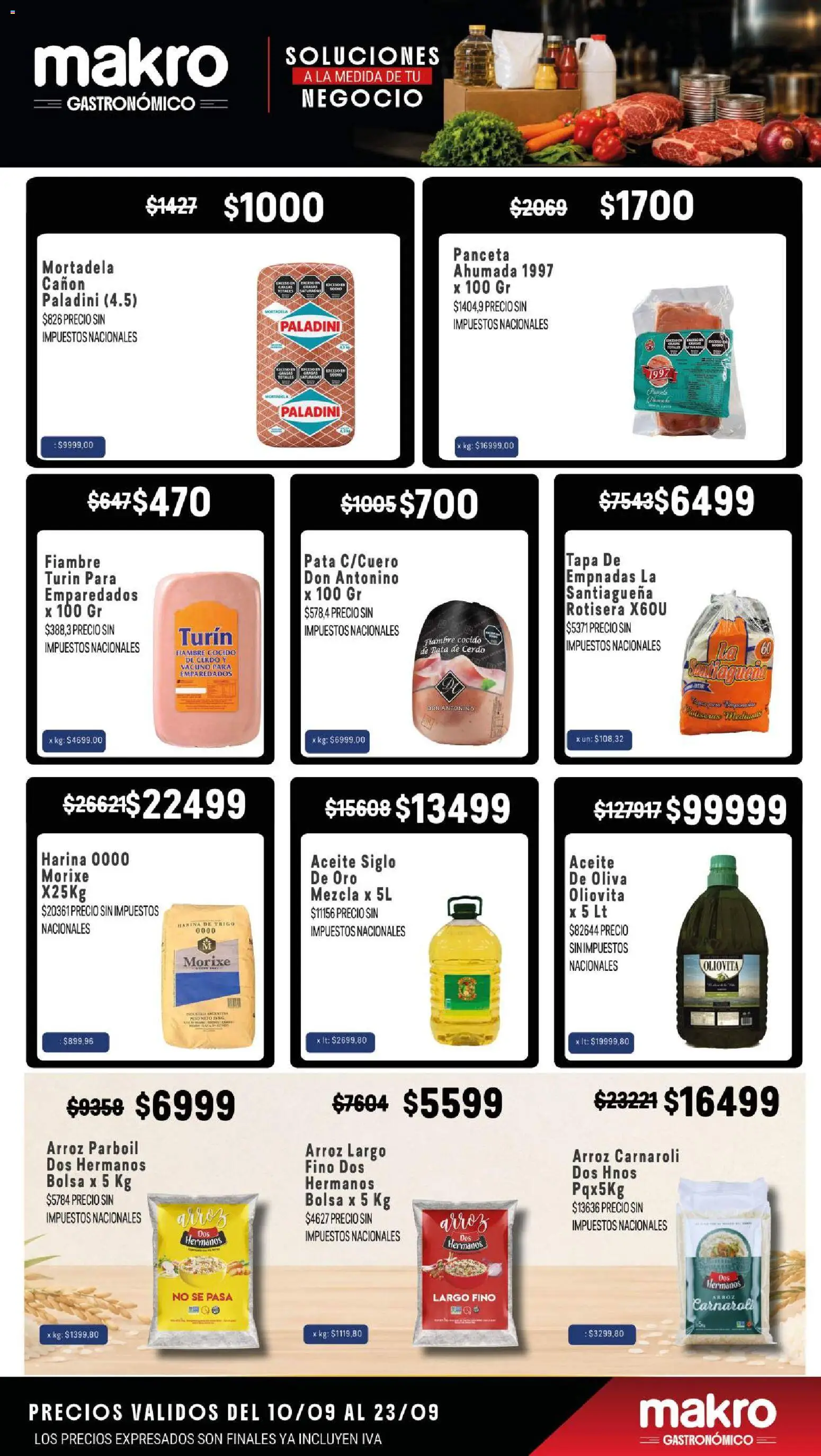 Makro - Ofertas Gastronómicas │ válido desde el 10/09/2026 | Página: 3 | Productos: Pata de cerdo, Harina, Panceta, Cerdo