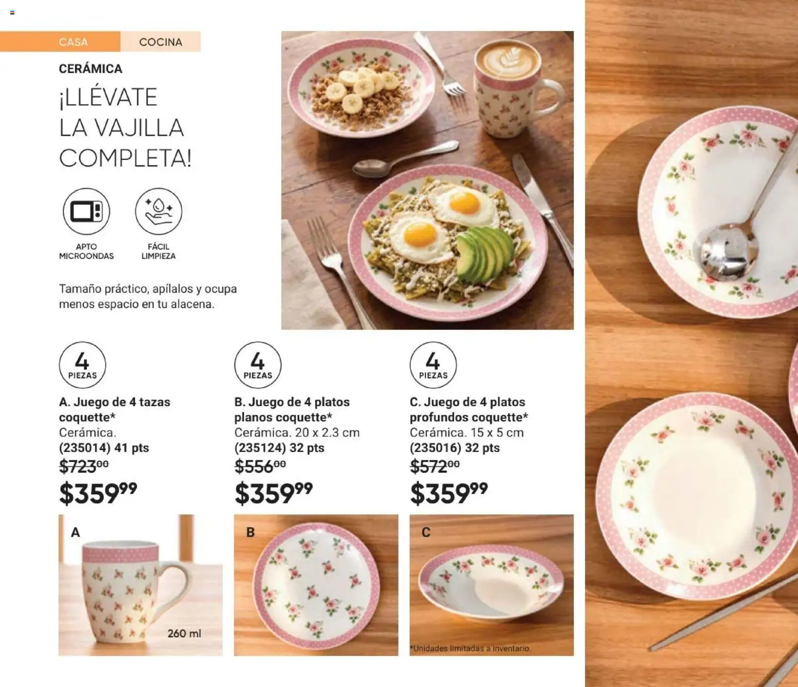 Nuevas ofertas de AVON válidas en toda la República Mexicana desde el 11/09/2026. ¡Encuentra las mejores ofertas en AVON Casa & Estilo 14 2026! | Página: 34 | Productos: Vajilla, Juego, Microondas, Cocina