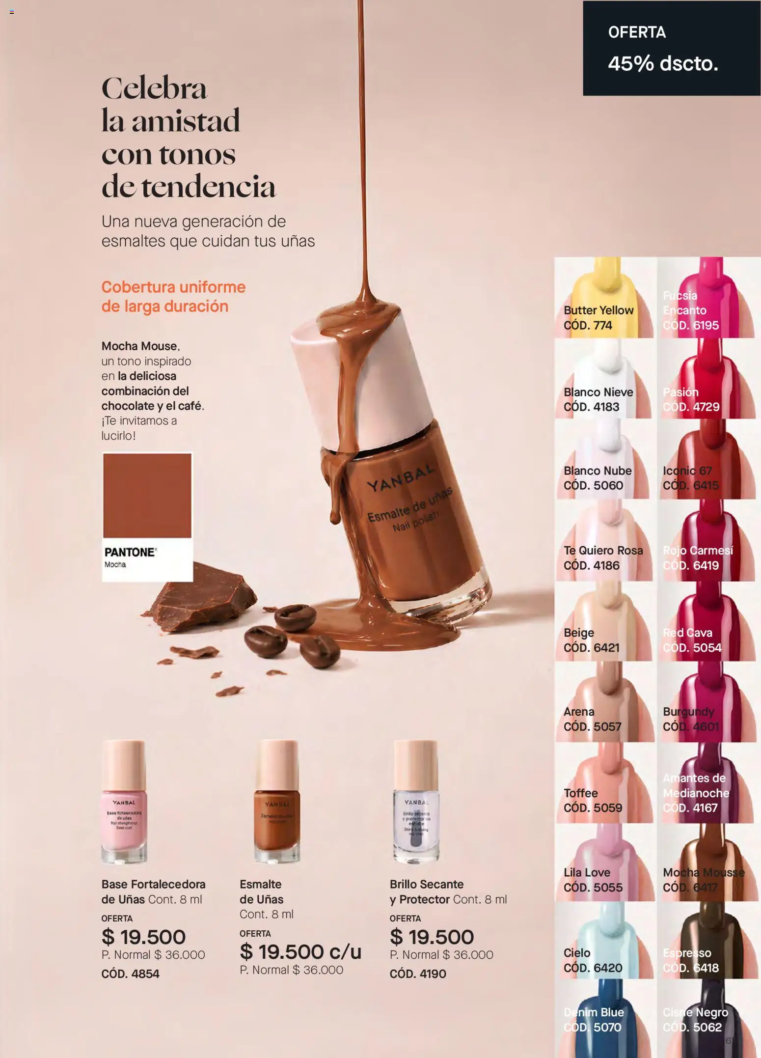 Yanbal revista - valida desde el 15/08/2026 | Página: 67 | Productos: Brillo, Esmalte de uñas, Combinación, Chocolate