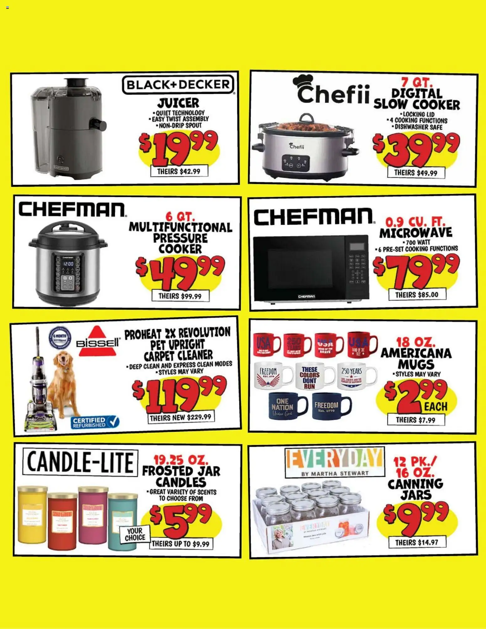 Ollie's Weekly Ad - valid from 07/22/2026 | Page: 3 | Products: Cooker, Safe, Carpet, Microwave