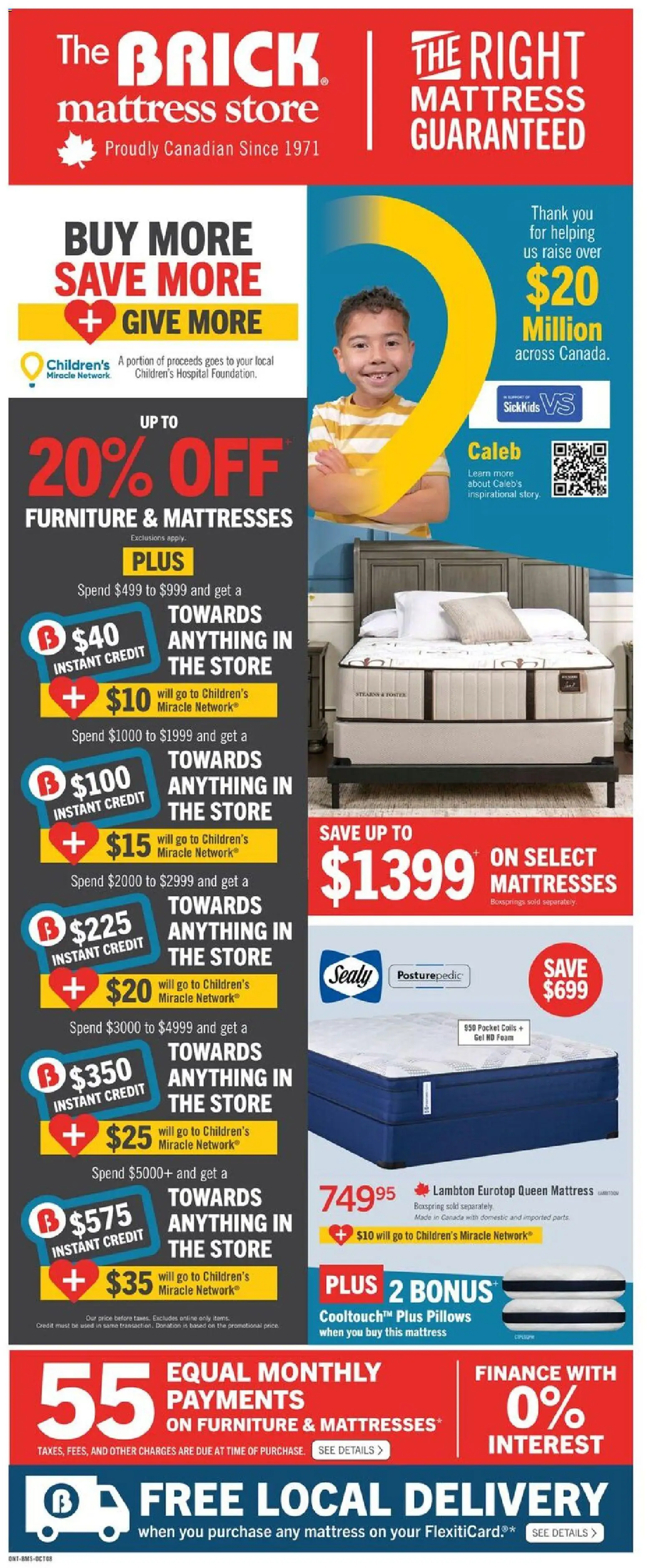 The Brick flyer valid from Sep 29, 2026 | Page: 1 | Products: Foam, Mattresses, Mattress