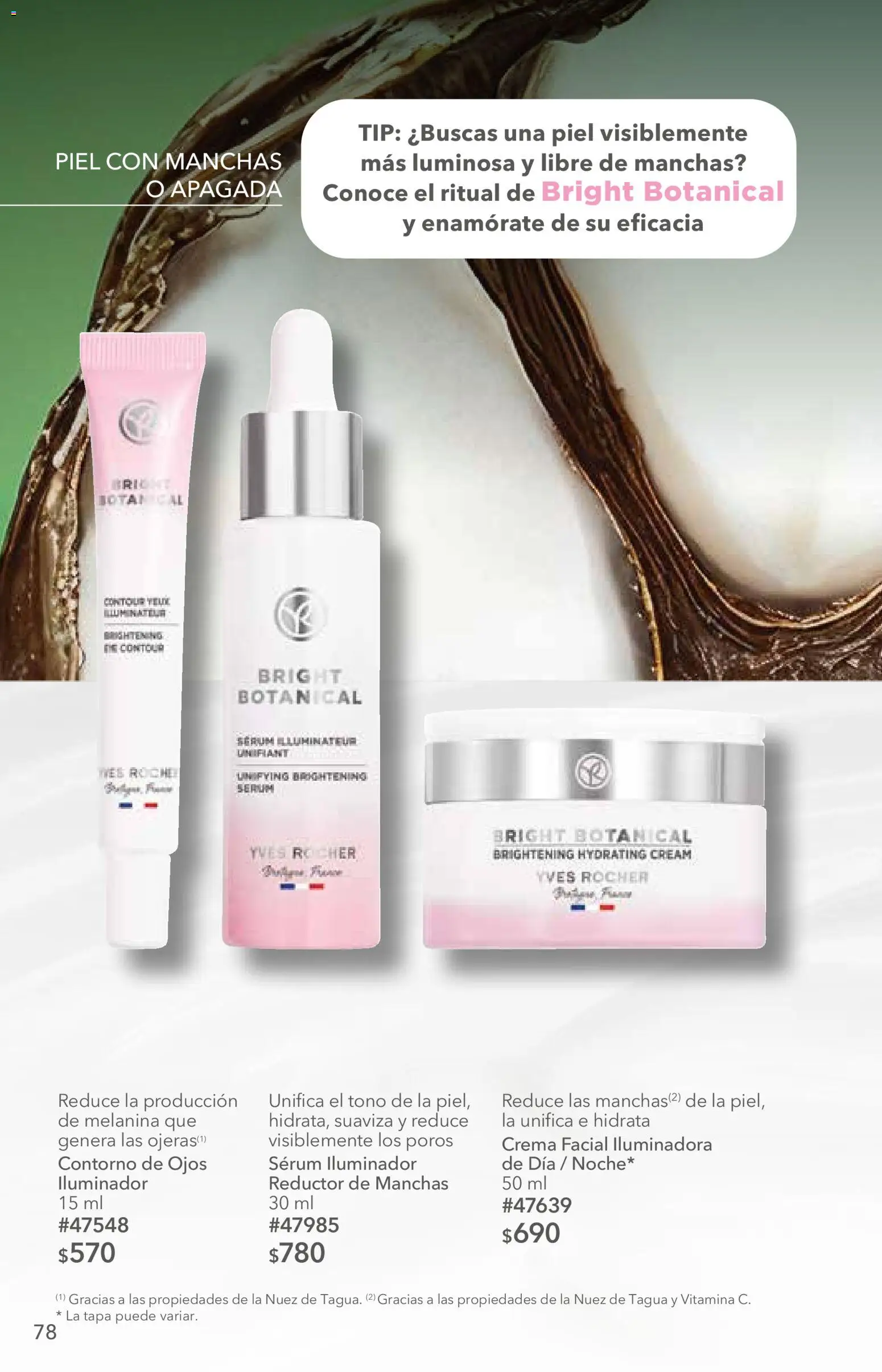 Nuevas ofertas de Yves Rocher válidas en toda la República Mexicana desde el 06/10/2026. ¡Encuentra las mejores ofertas en Yves Rocher campaña 14 2026! | Página: 80 | Productos: Iluminador, Contorno de ojos, Serum, Crema facial