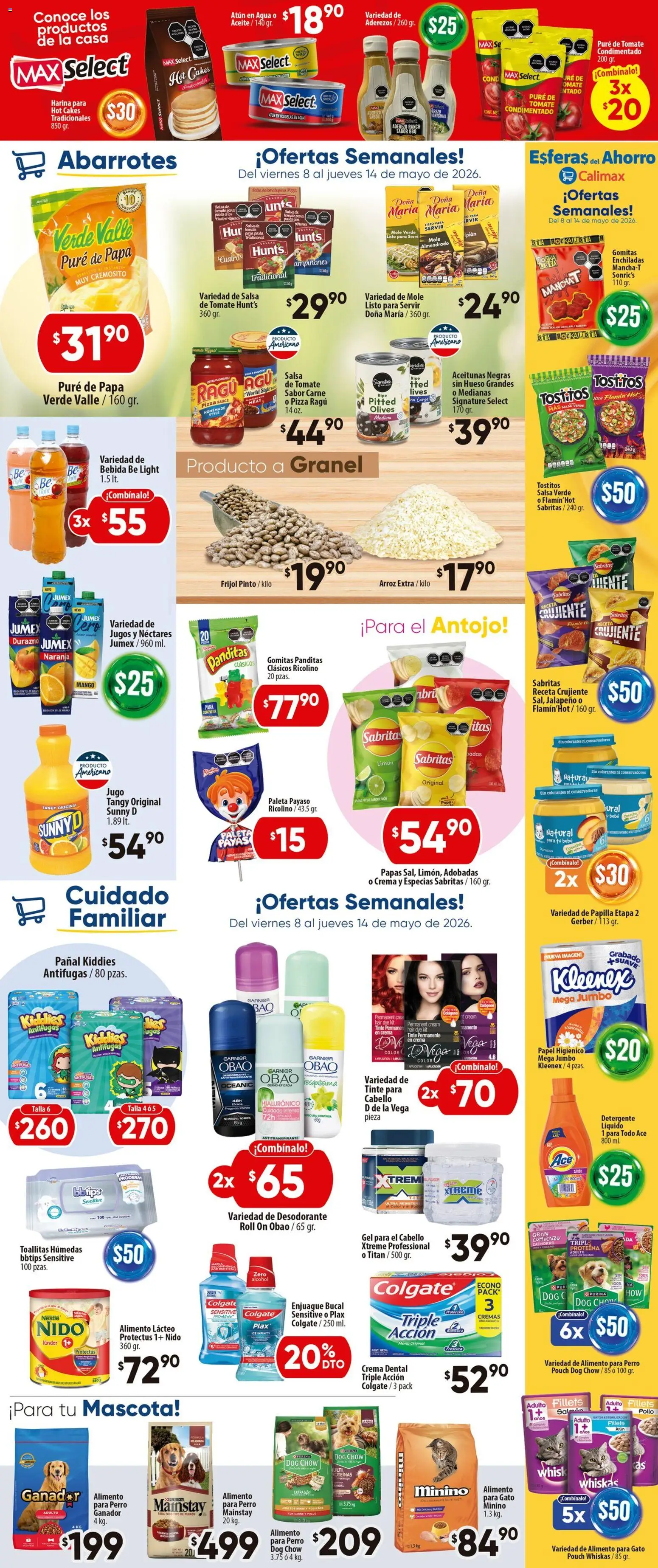 Nuevas ofertas de Calimax válidas en toda la República Mexicana desde el 08.05.2026. ¡Encuentra las mejores ofertas en Calimax folleto Mexicali y SLRC! | Página: 5 | Productos: Antitranspirante, Atún, Tomate, Papel higiénico