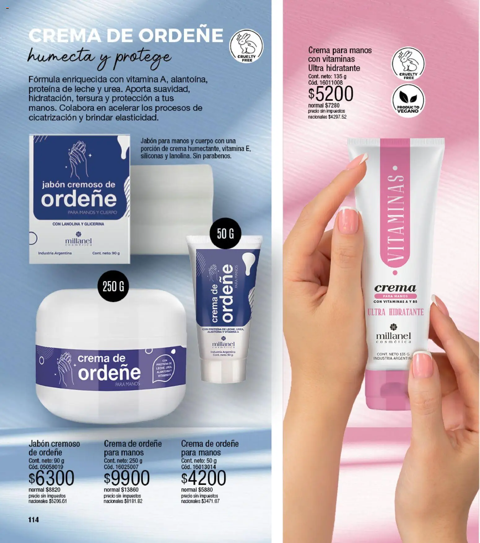 Millanel - Catálogo │ válido desde el 17/08/2026 | Página: 114 | Productos: Jabón, Proteína, Leche, Crema