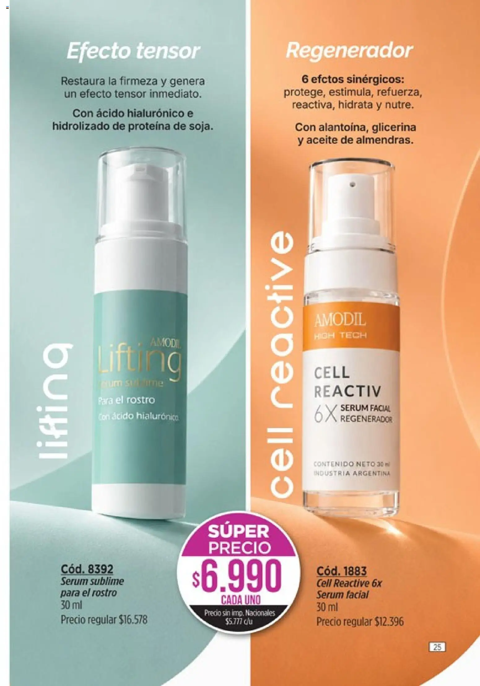 Catálogo Amodil Campaña 12 │ válido desde el 30/06/2026 | Página: 25 | Productos: Aceite, Serum