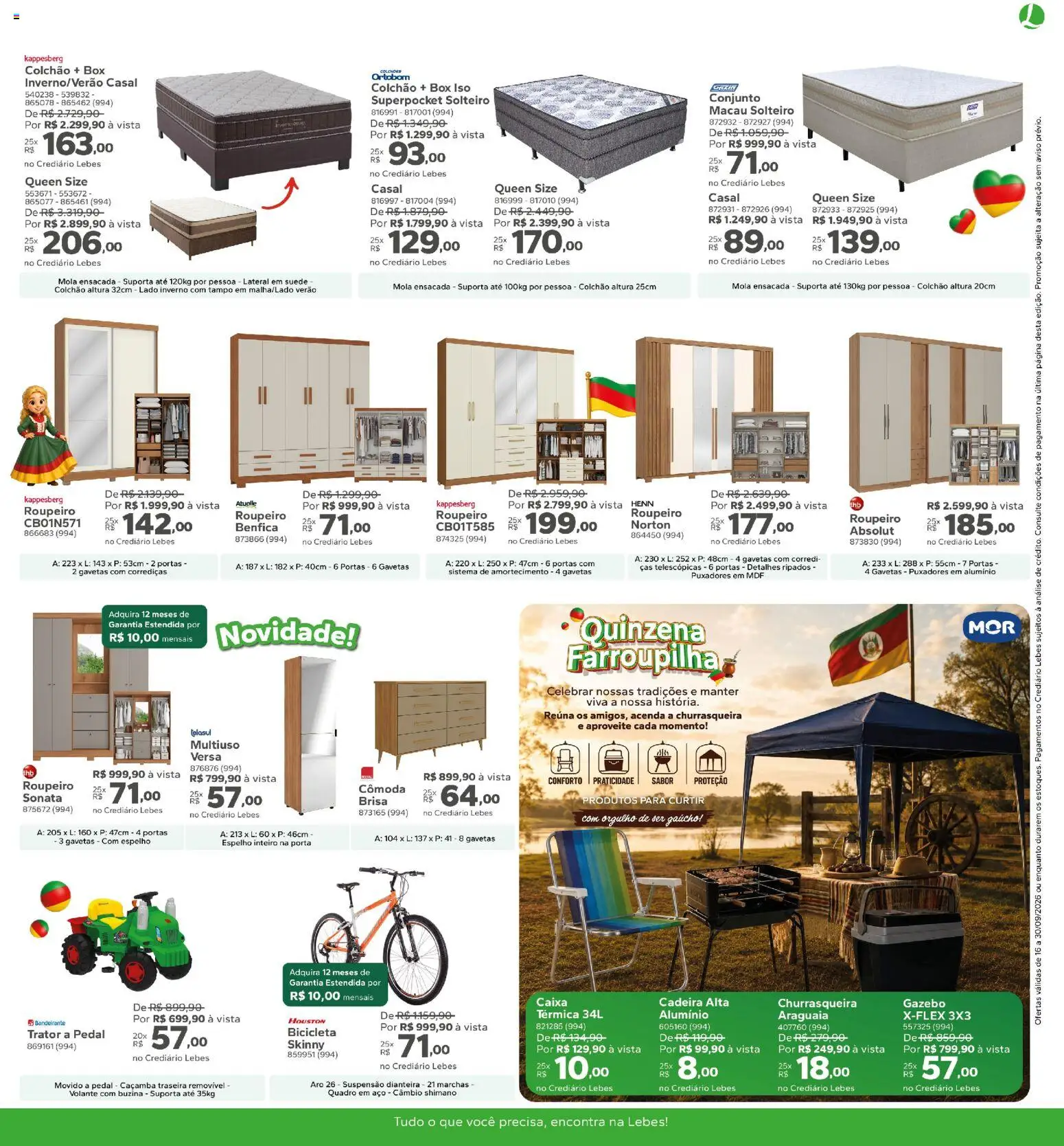 Lebes Folheto - válido de 16/09/2026 | Página: 3 | Produtos: Porta, Portas, Cômoda, Espelho