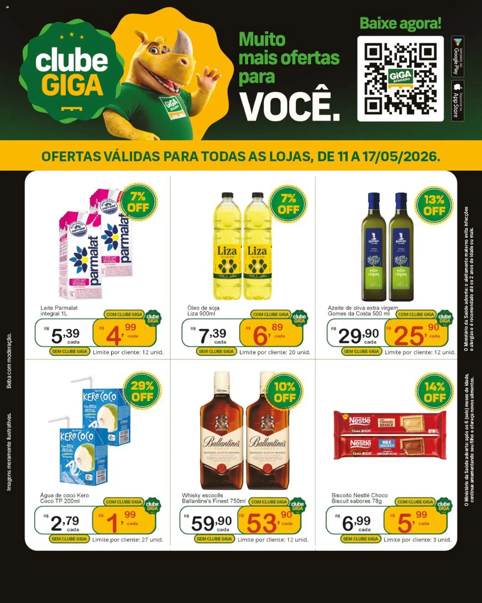 GIGA Atacado Folheto - válido de 11.05.2026 | Página: 1 | Produtos: Biscoito, Leite, Óleo, Chocolate