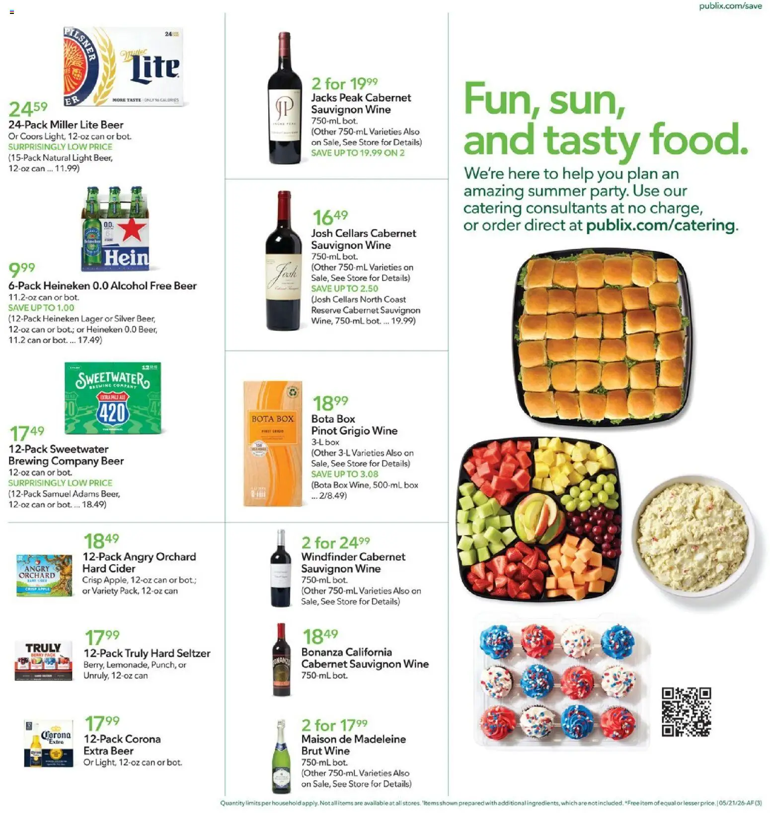 Publix Weekly Ad - valid from 20.05.2026 | Page: 3 | Products: Cider, Box, Wine, Beer