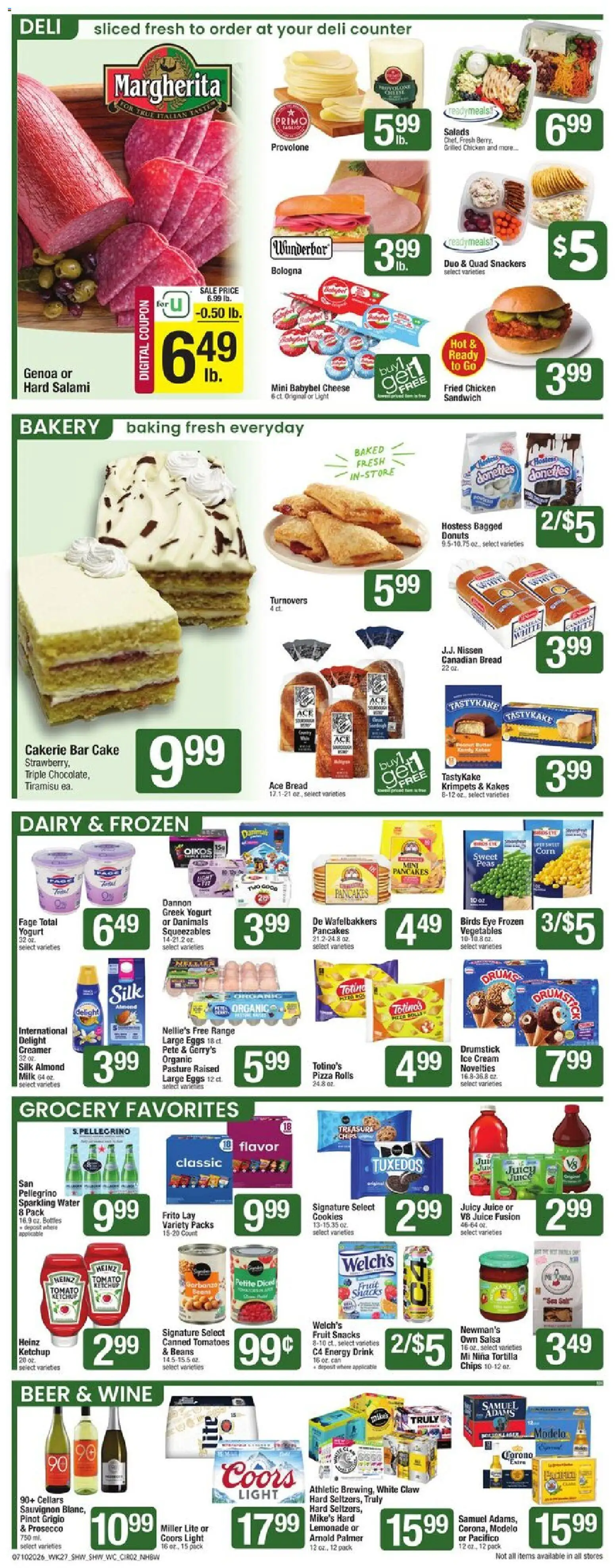 Shaw's Grand Opening - valid from 07/10/2026 | Page: 3 | Products: Bread, Salami, Tomatoes, Salt
