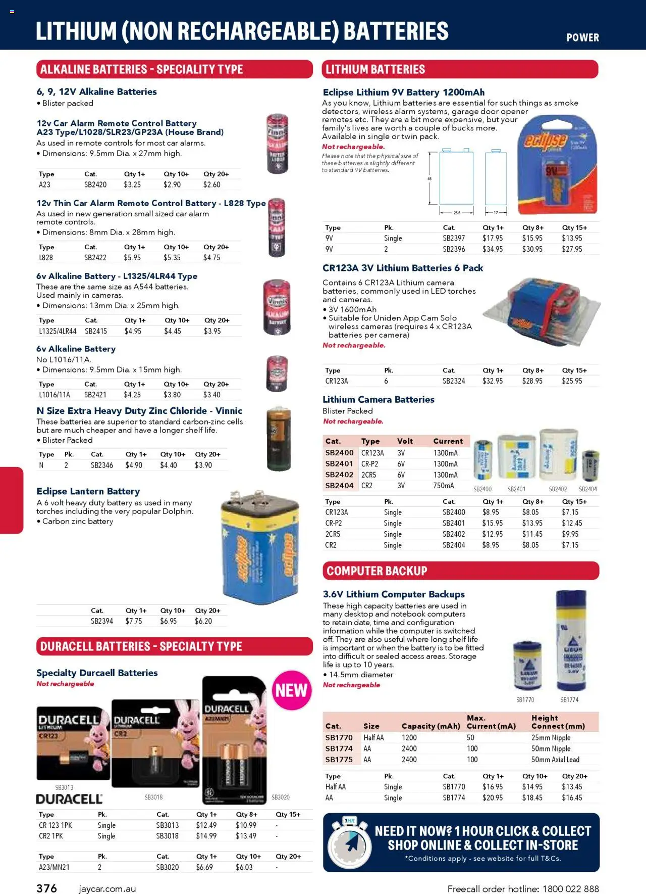 Jaycar catalogue - valid from 09/07/2025 | Page: 376 | Products: Shelf, Battery, Notebook, Zinc