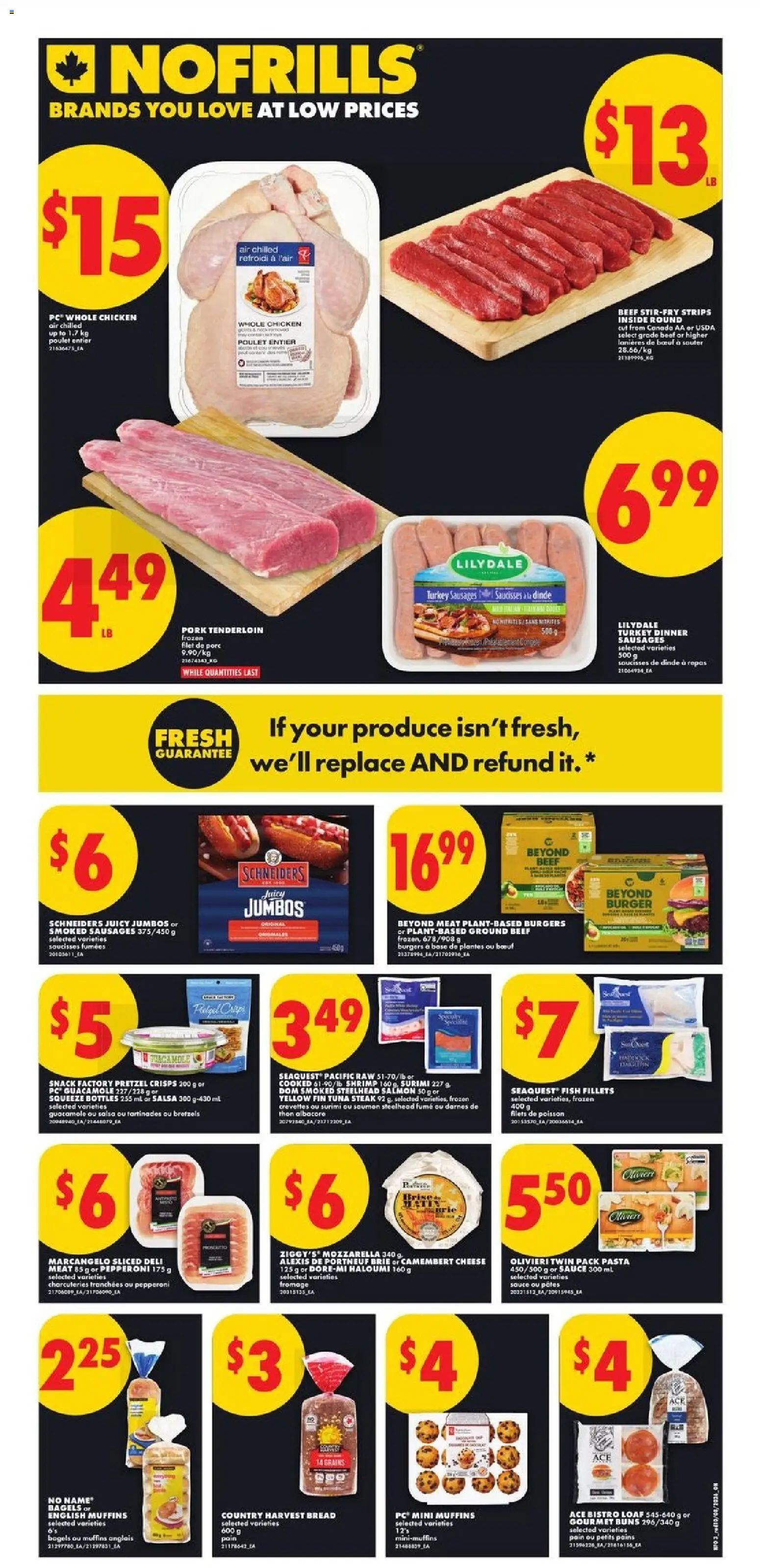 No Frills flyer valid from Aug 13, 2026 | Page: 4 | Products: Beef, Turkey, Grains, Steak