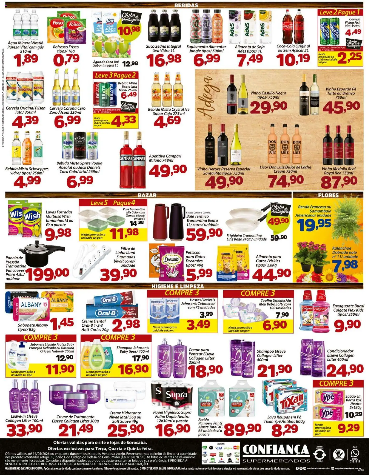 Confiança Folheto - válido de 12.05.2026 | Página: 4 | Produtos: Frigideira, Frisco, Água mineral, Creme dental