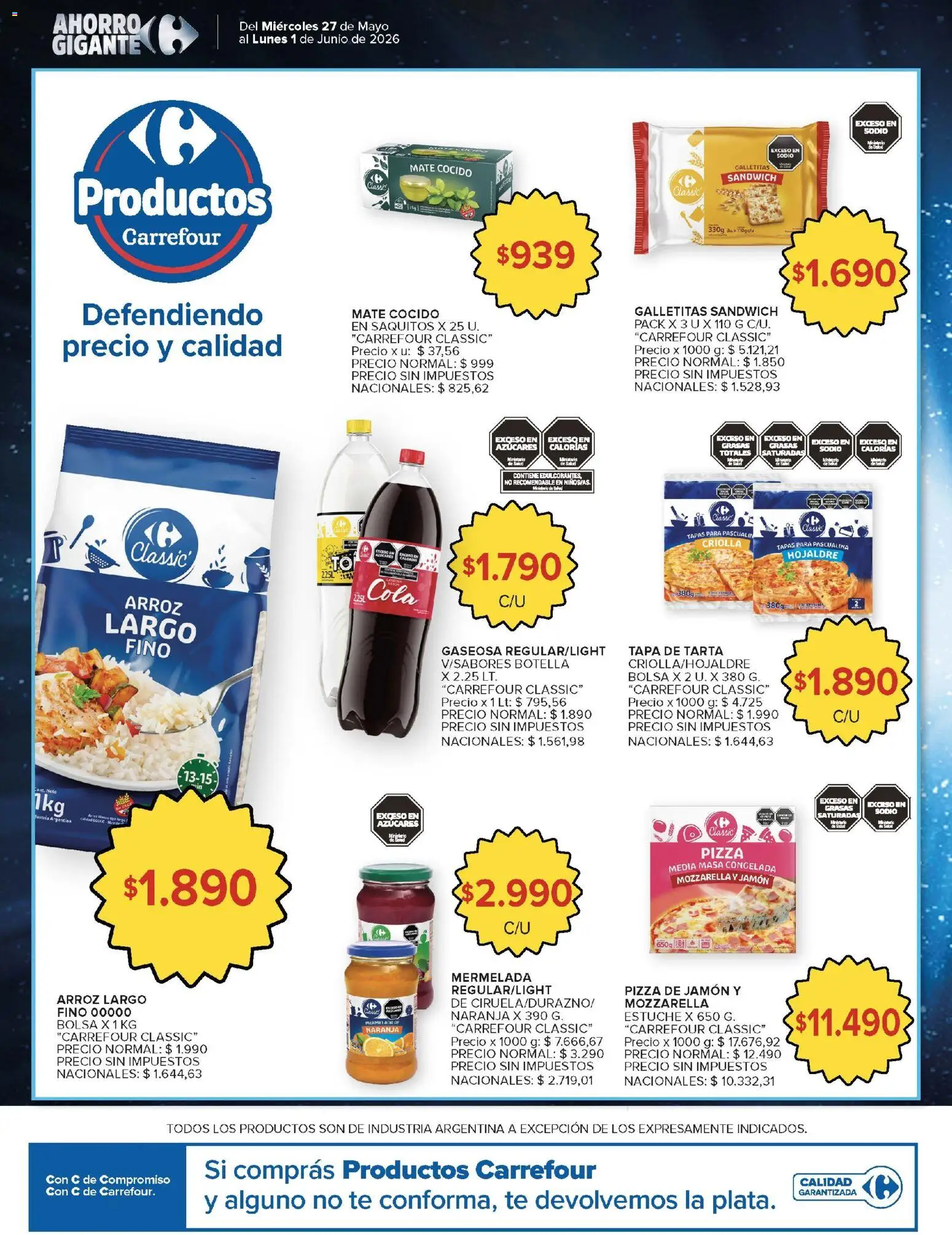 Carrefour Market catálogo │ válido desde el 27.05.2026 | Página: 18 | Productos: Gaseosa, Jamón, Té, Mermelada