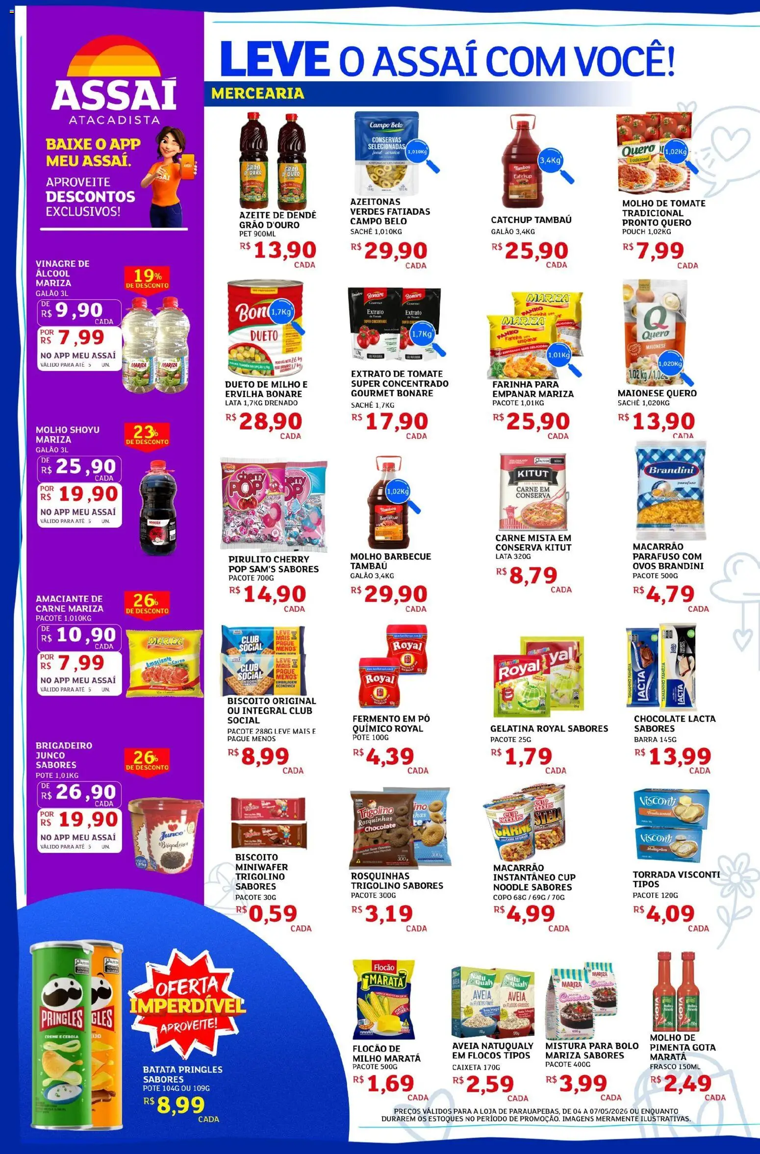 Assaí Atacadista Folheto - válido de 04.05.2026 | Página: 2 | Produtos: Molho de tomate, Vinagre, Ovos, Aveia