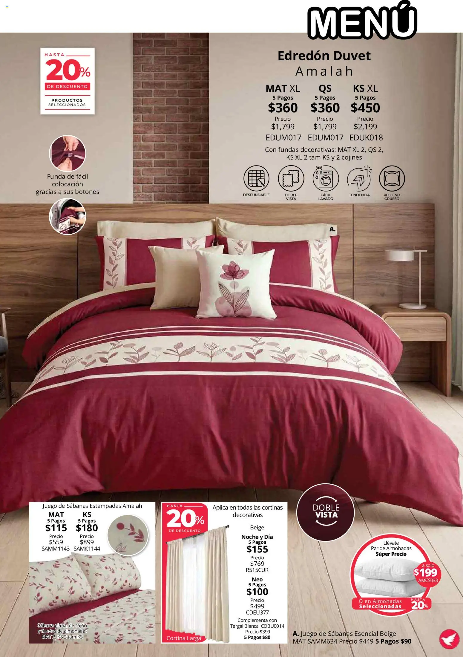 Nuevas ofertas de Colchas Concord válidas en toda la República Mexicana desde el 01/08/2026. ¡Encuentra las mejores ofertas en Colchas Concord catálogo! | Página: 6 | Productos: Funda, Almohada, Sabanas, Cortinas