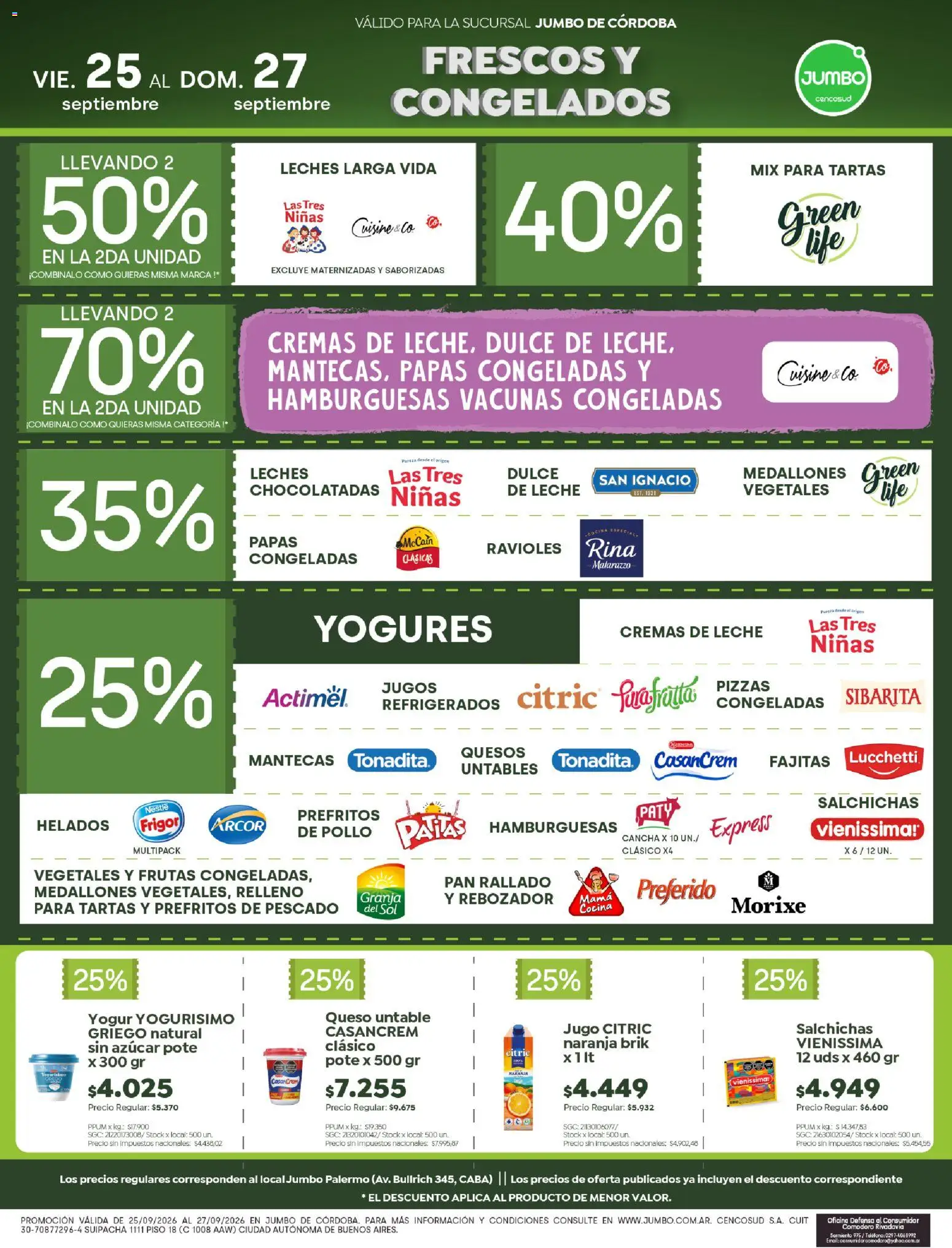 Jumbo - Ofertas | Córdoba │ válido desde el 25/09/2026 | Página: 4 | Productos: Azucar, Dulce, Papas, Yogur