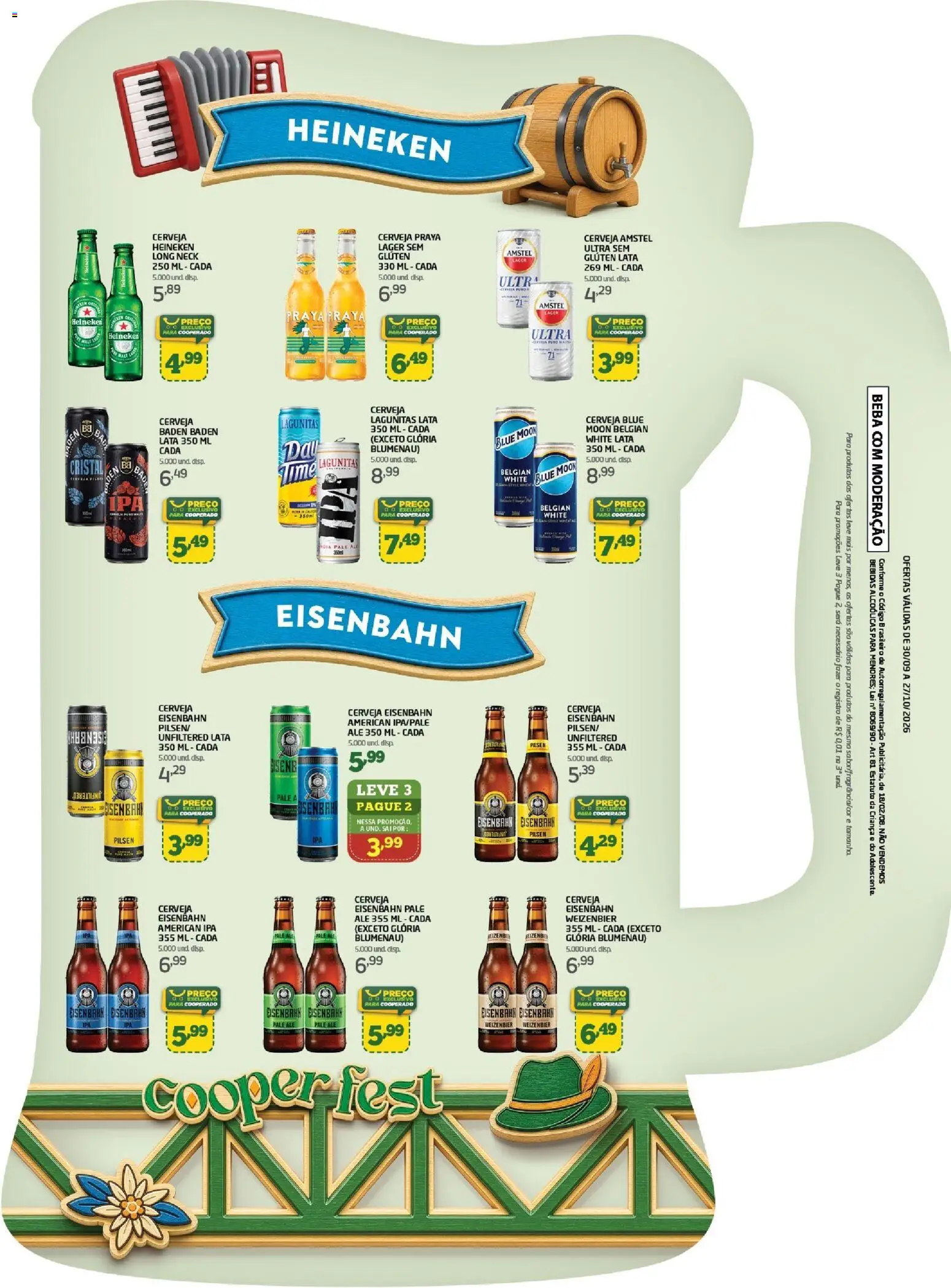 Cooper Folheto - válido de 30/09/2026 | Página: 4 | Produtos: Eisenbahn, Bebidas, Cerveja, Heineken