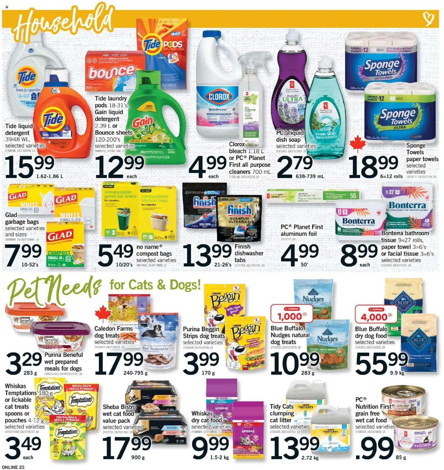 Fortinos flyer valid from Sep 3, 2026 | Page: 24 | Products: Garbage bags, Aluminum foil, Soap, Food