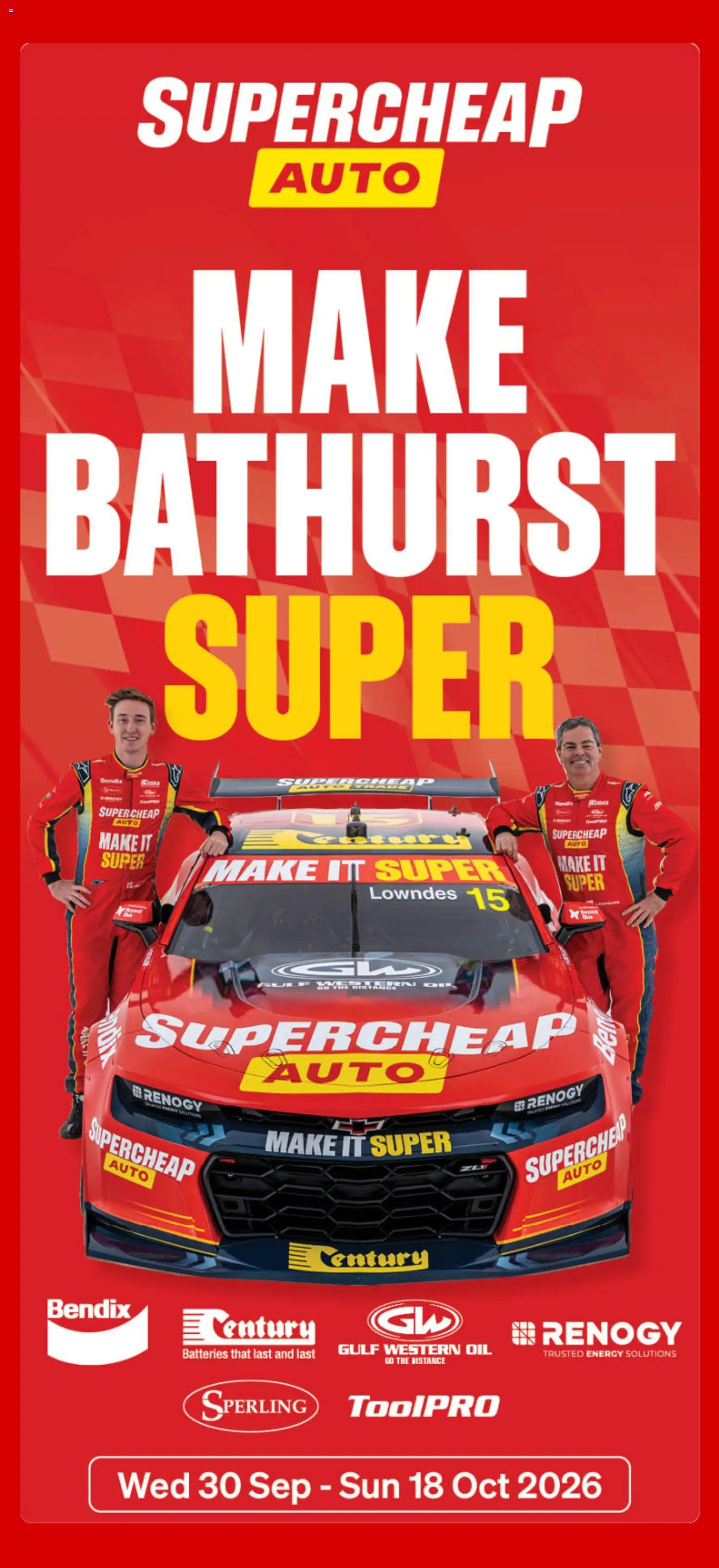 Supercheap Auto catalogue - valid from 30/09/2026 | Page: 1 | Products: Oil, Batteries