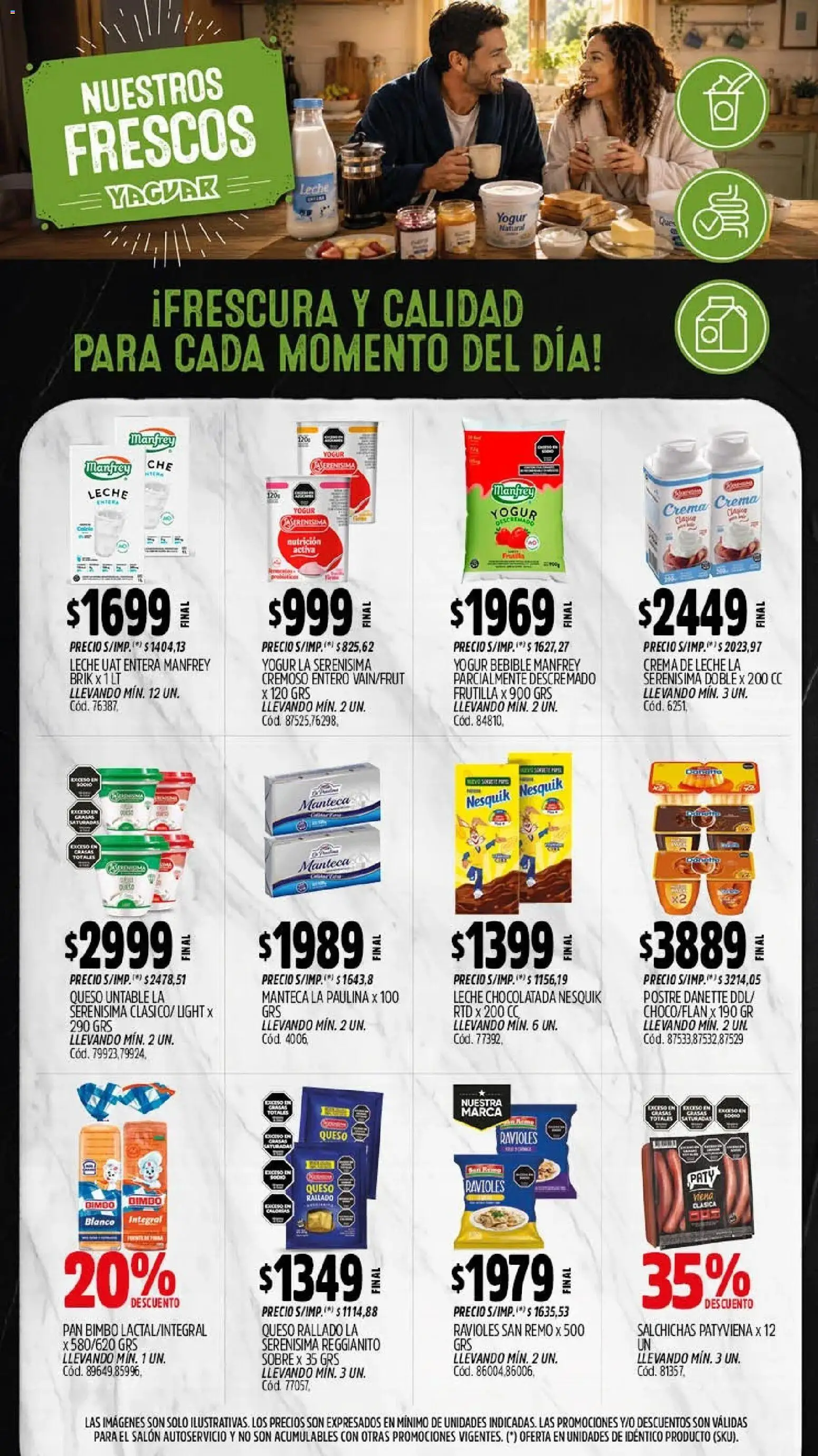 Yaguar - Oferta Semanal Chaco │ válido desde el 10/08/2026 | Página: 9 | Productos: Untable, Pan, Ravioles, Salchichas