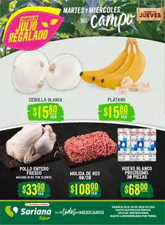 Vista previa de Soriana Martes y Miércoles del Campo Súper: Tijuana, Mexicali, Ensenada, San Luis Río Colorado y Tecate, nuevo folleto de la tienda, válido en México a partir del 28/07/2026