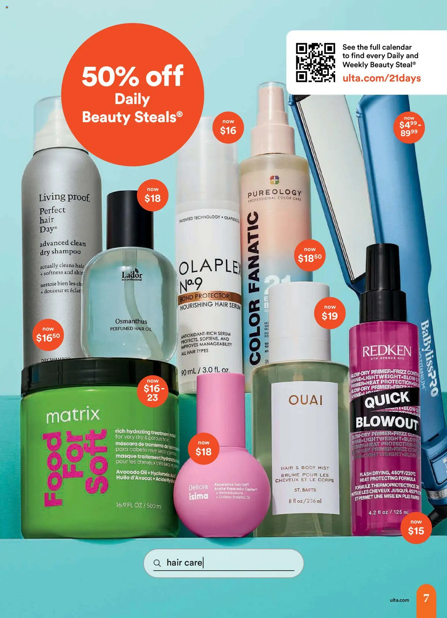 Ulta Beauty Weekly Ad - valid from 08/28/2026 | Page: 7 | Products: Shampoo, Hair oil, Avocado, Avocado oil